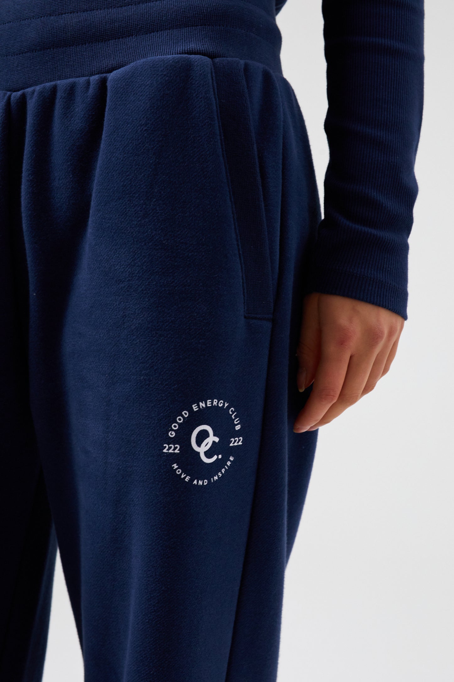 Joy Wide Leg Joggers - Midnight Blue