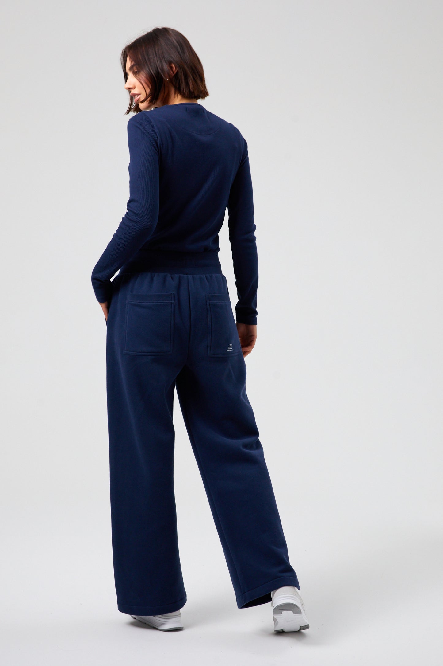 Joy Wide Leg Joggers - Midnight Blue