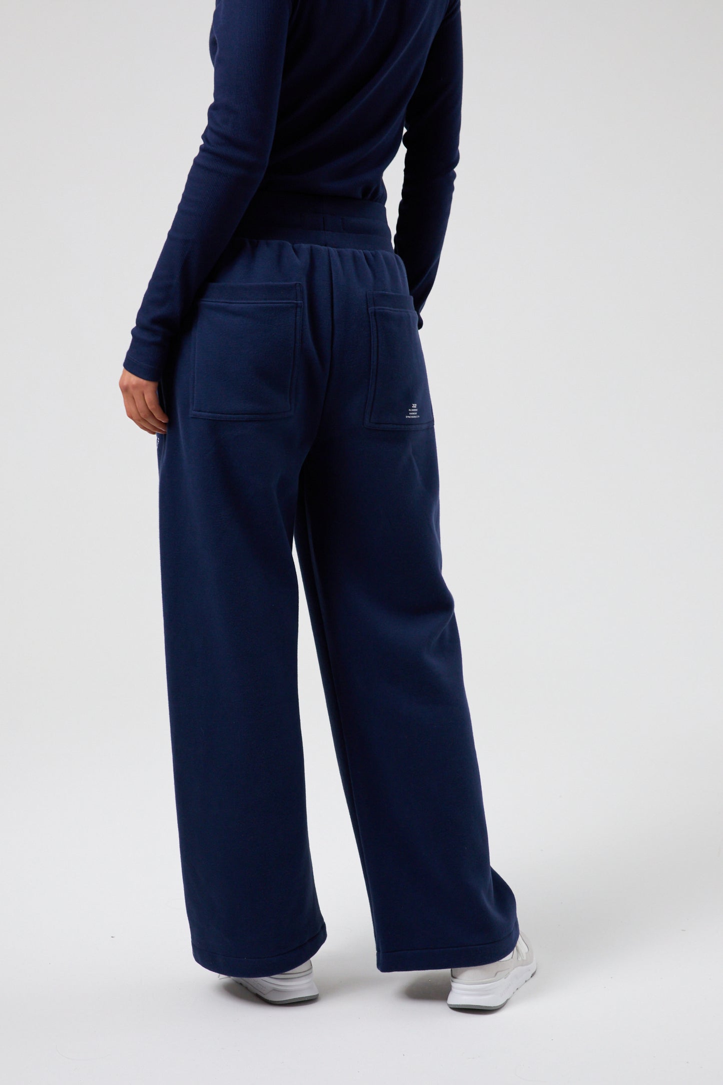 Joy Wide Leg Joggers - Midnight Blue