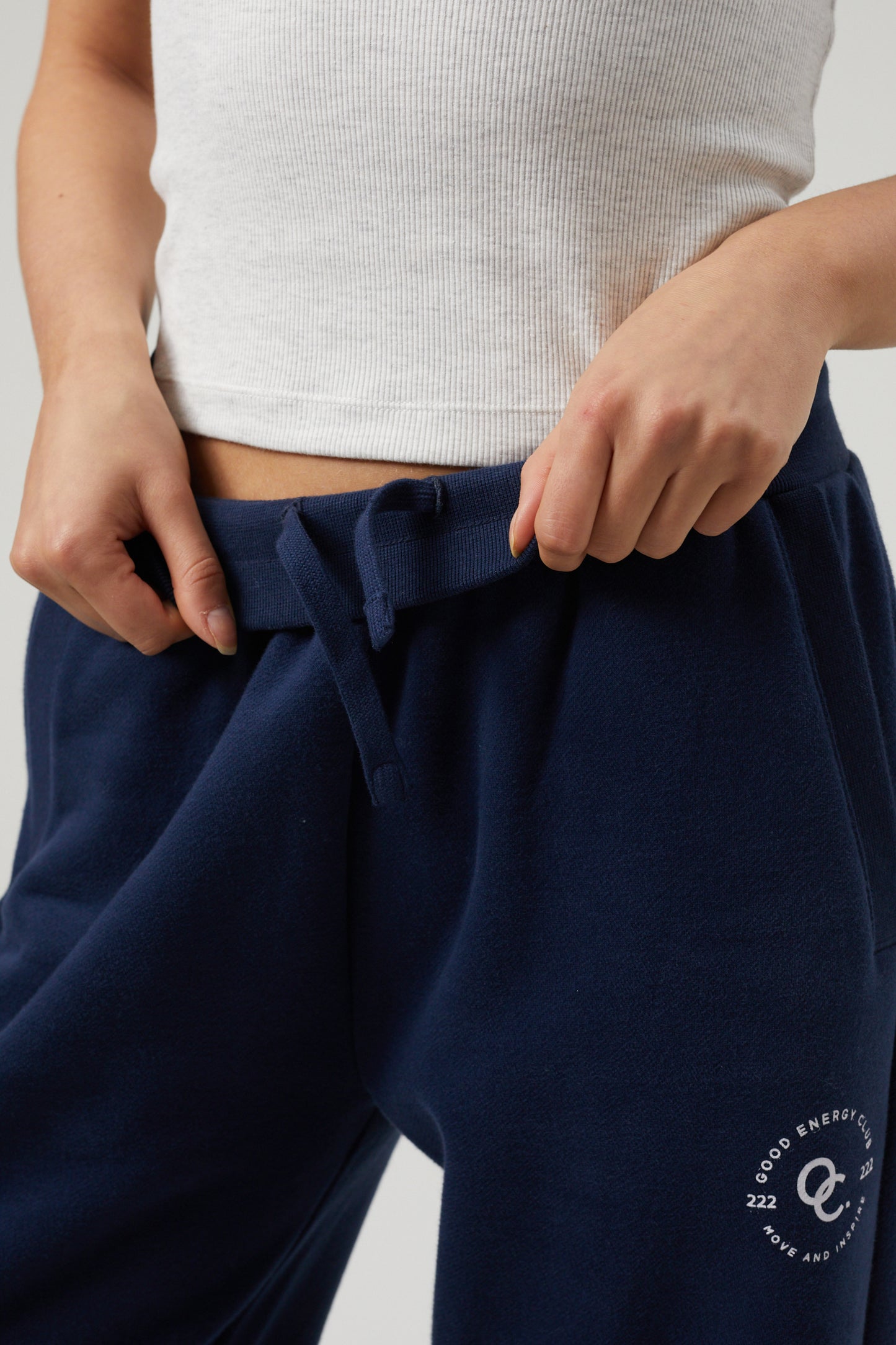 Joy Wide Leg Joggers - Midnight Blue