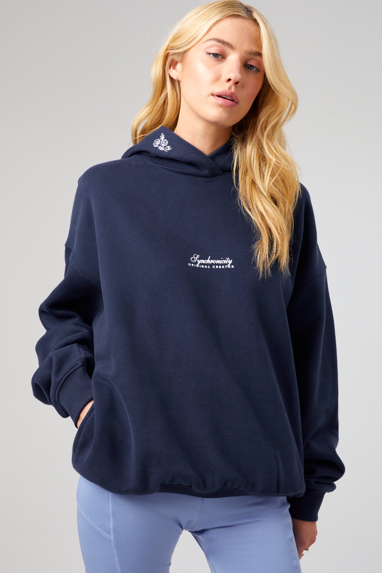 Flower Hoodie - Midnight Blue
