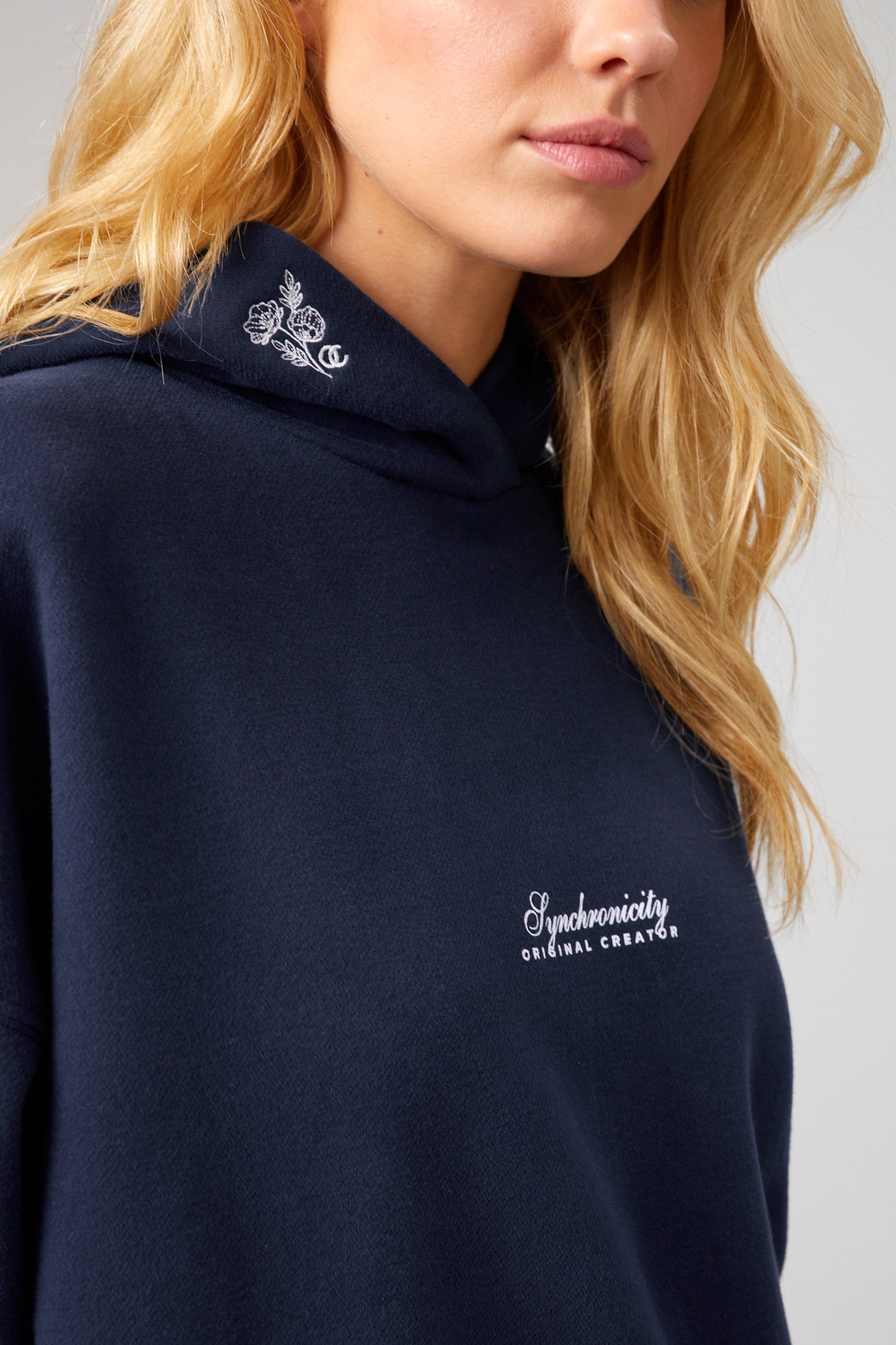 Flower Hoodie - Midnight Blue