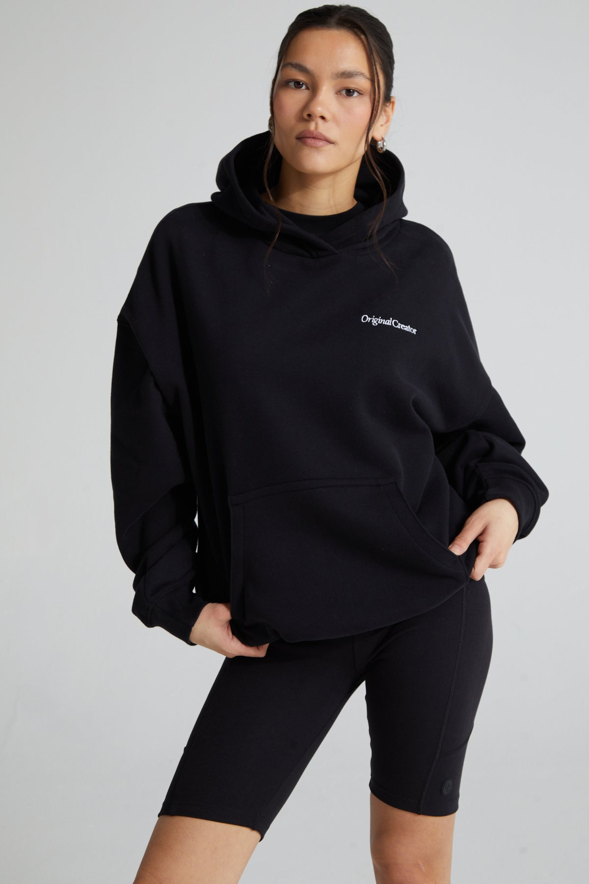 Slouchy Hoodie - Jet Black