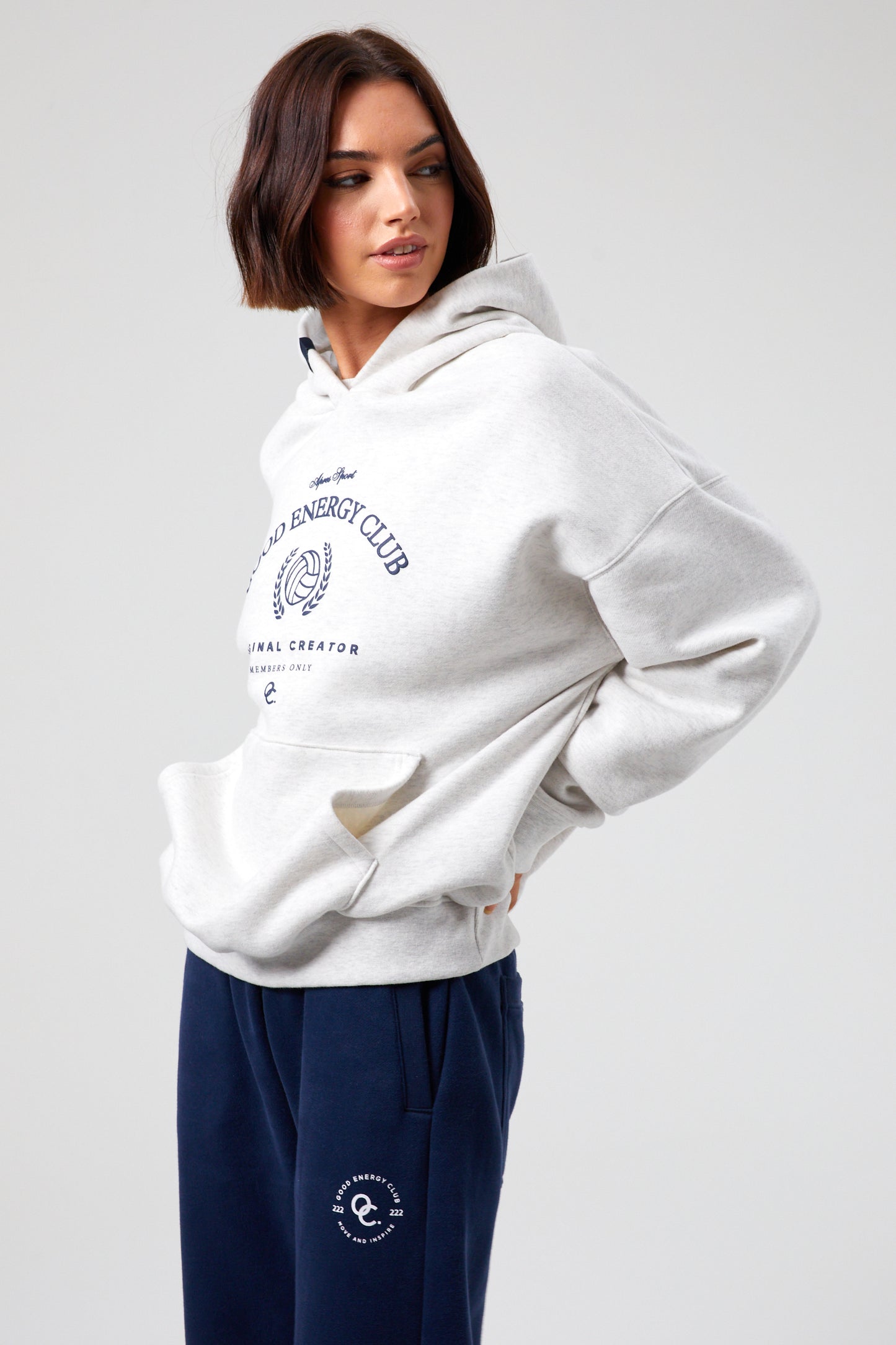 Good Energy Hoodie - White Marl