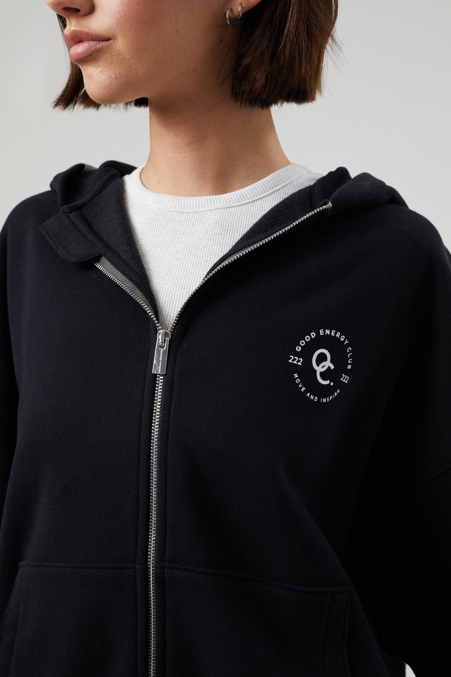 Joy Zip Hoodie - Jet Black