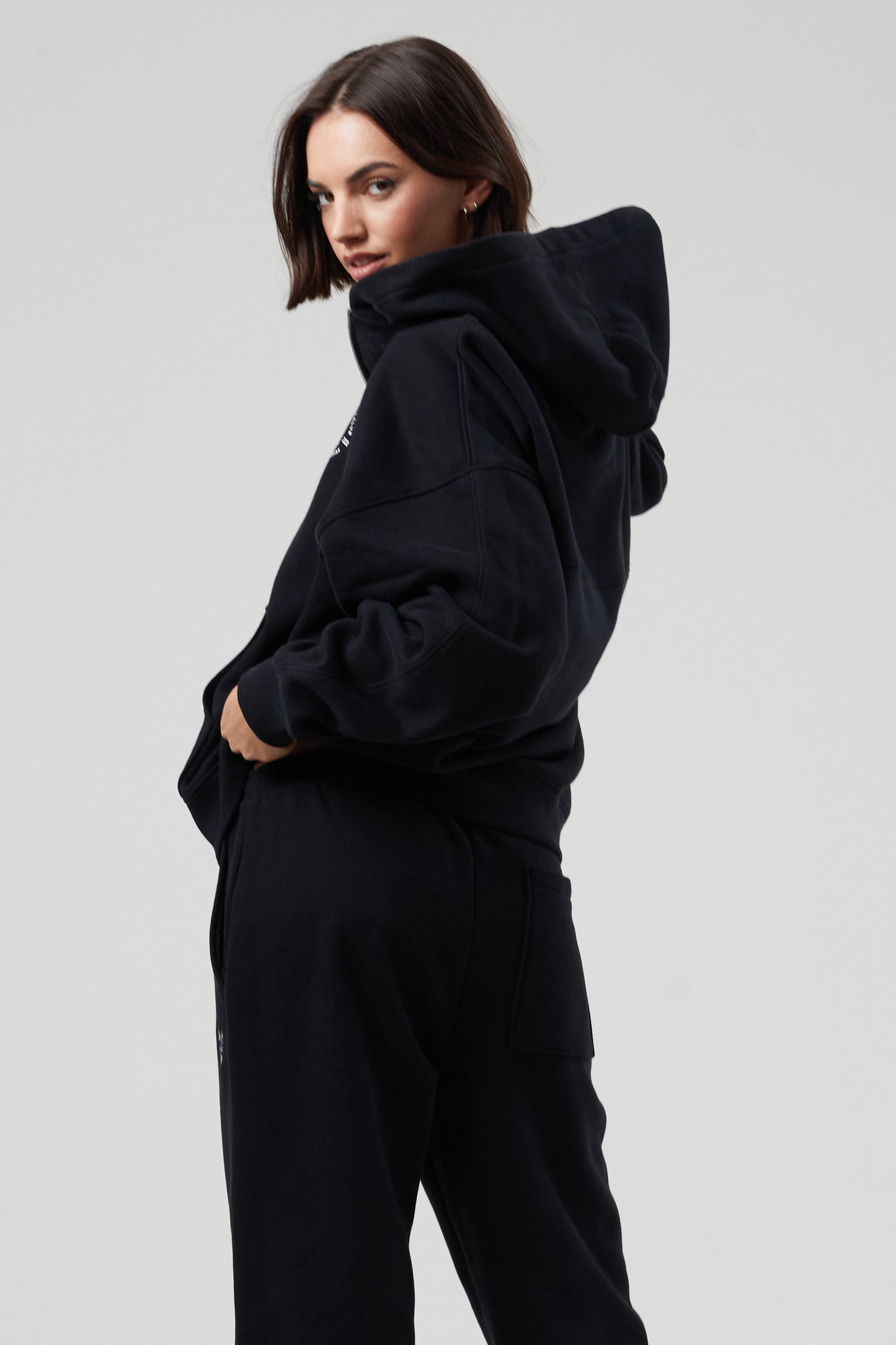 Joy Zip Hoodie - Jet Black
