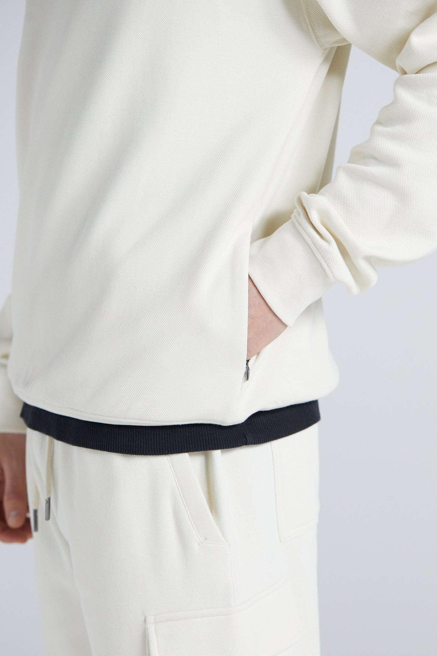 Wu Wei Pique Hoodie - Off White