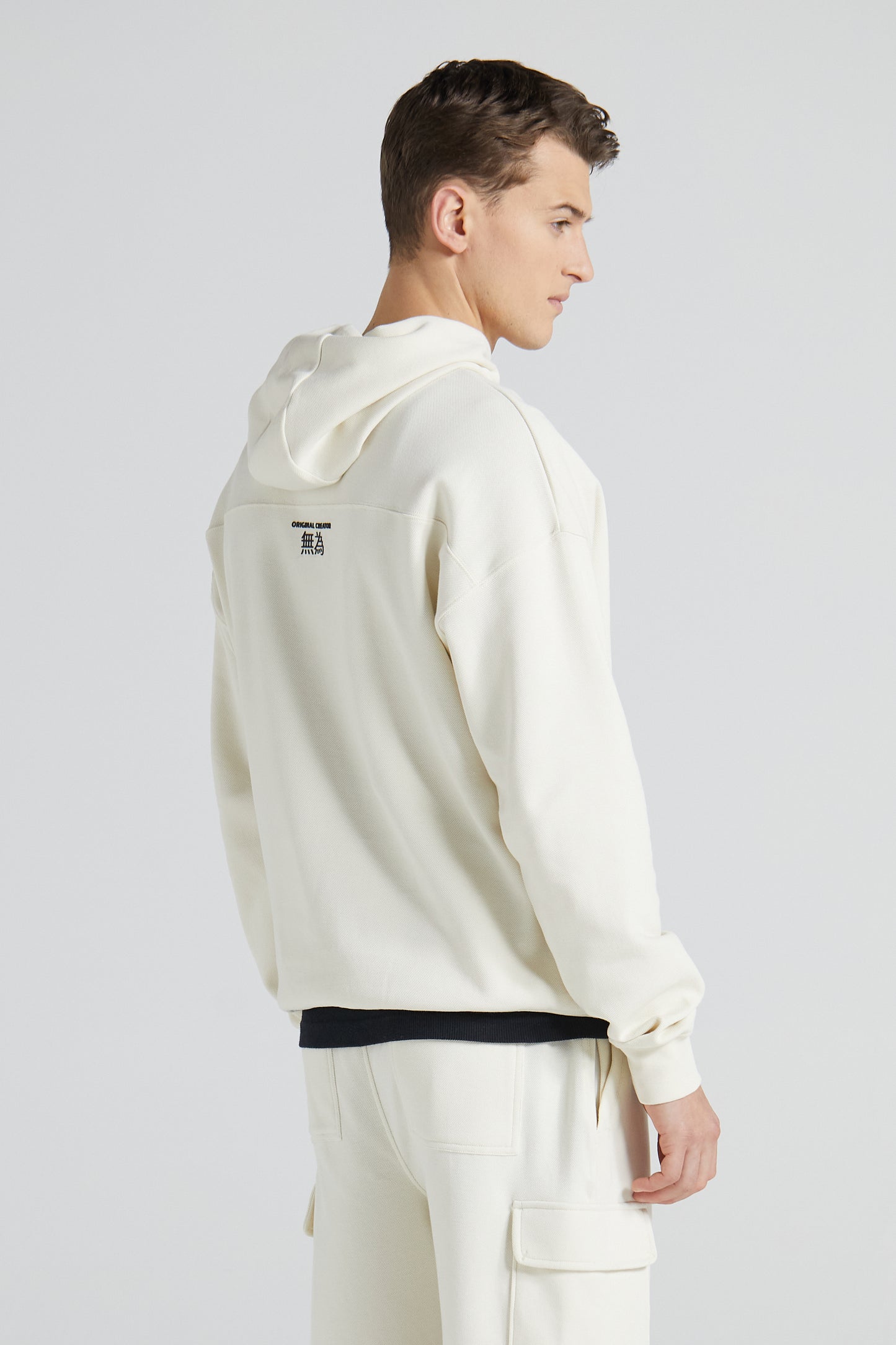 Wu Wei Pique Hoodie - Off White