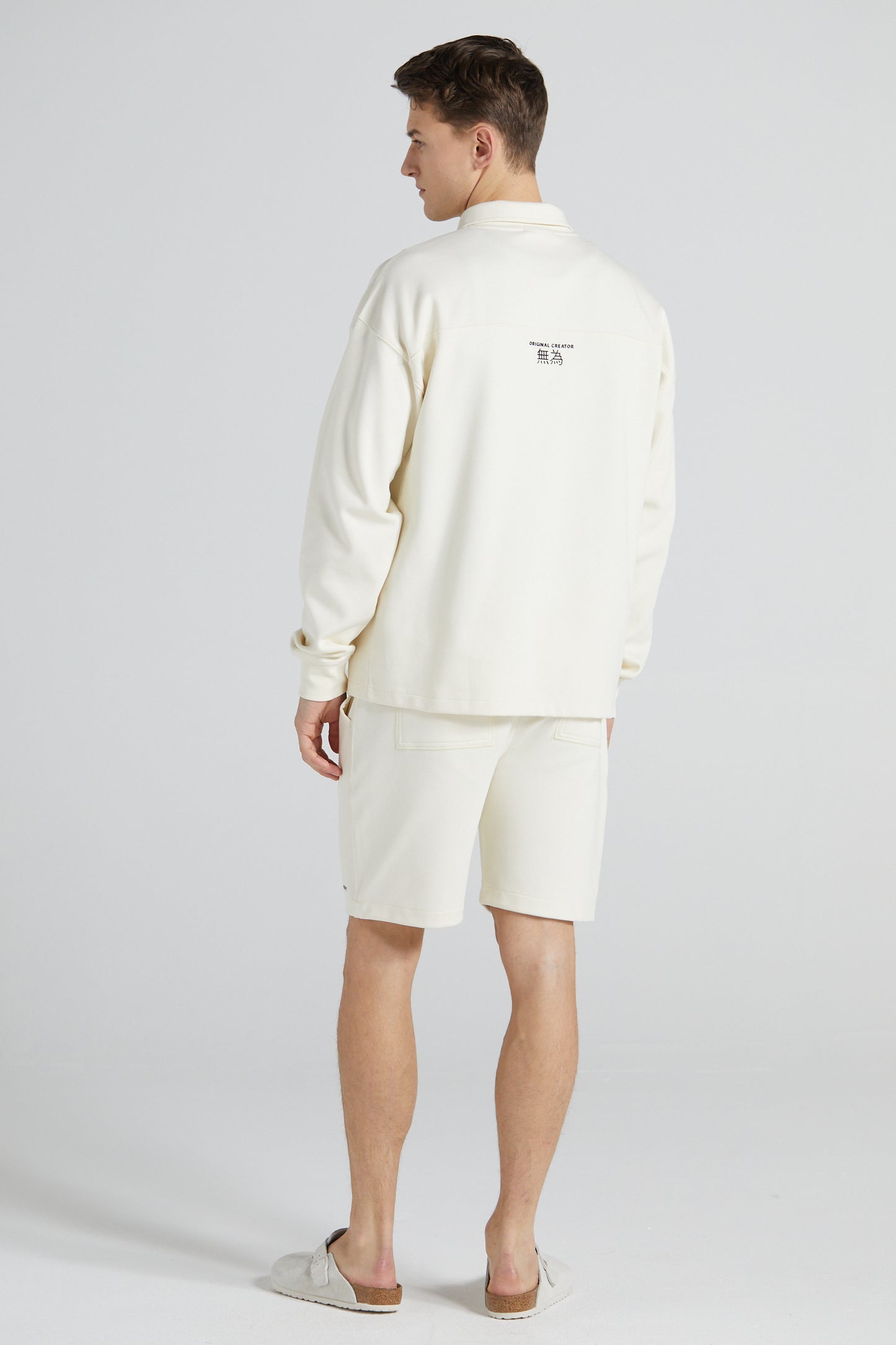 Long Sleeve Polo Shirt - Off White