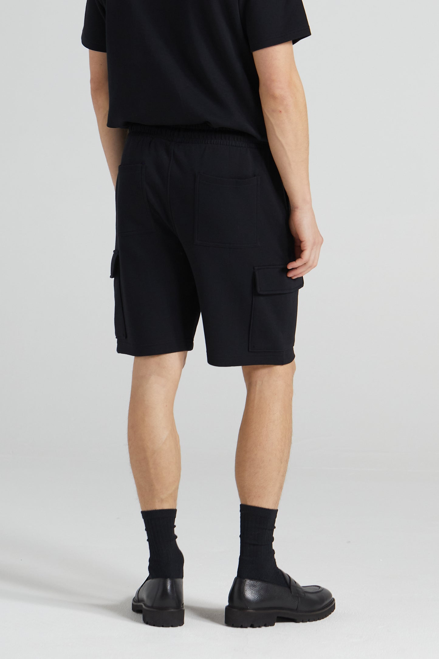 Pique Cargo Shorts - Jet Black