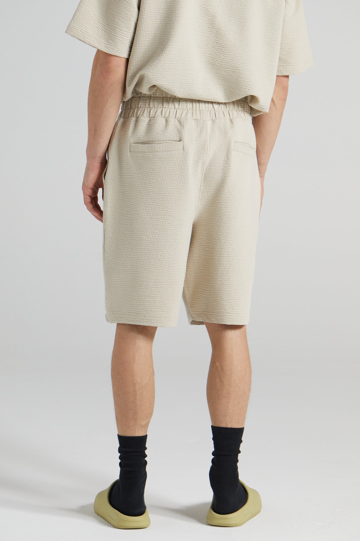 Slouchy Basketball Shorts - Sand Stone