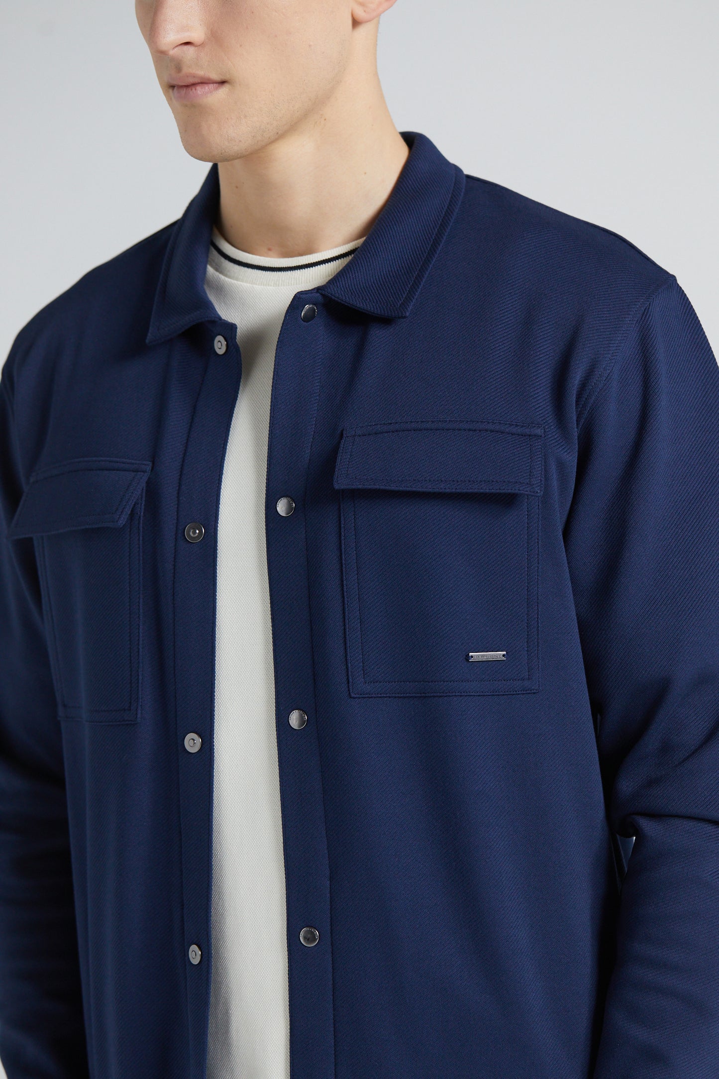 Jersey Twill Shacket - Midnight Blue