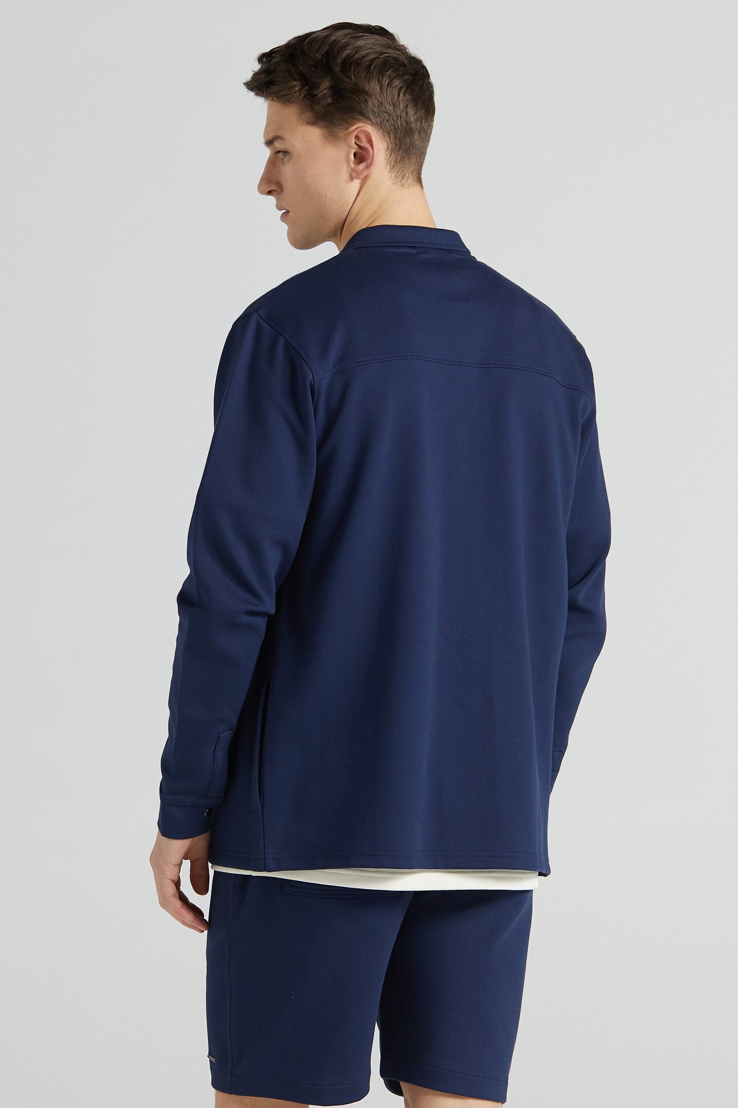 Jersey Twill Shacket - Midnight Blue