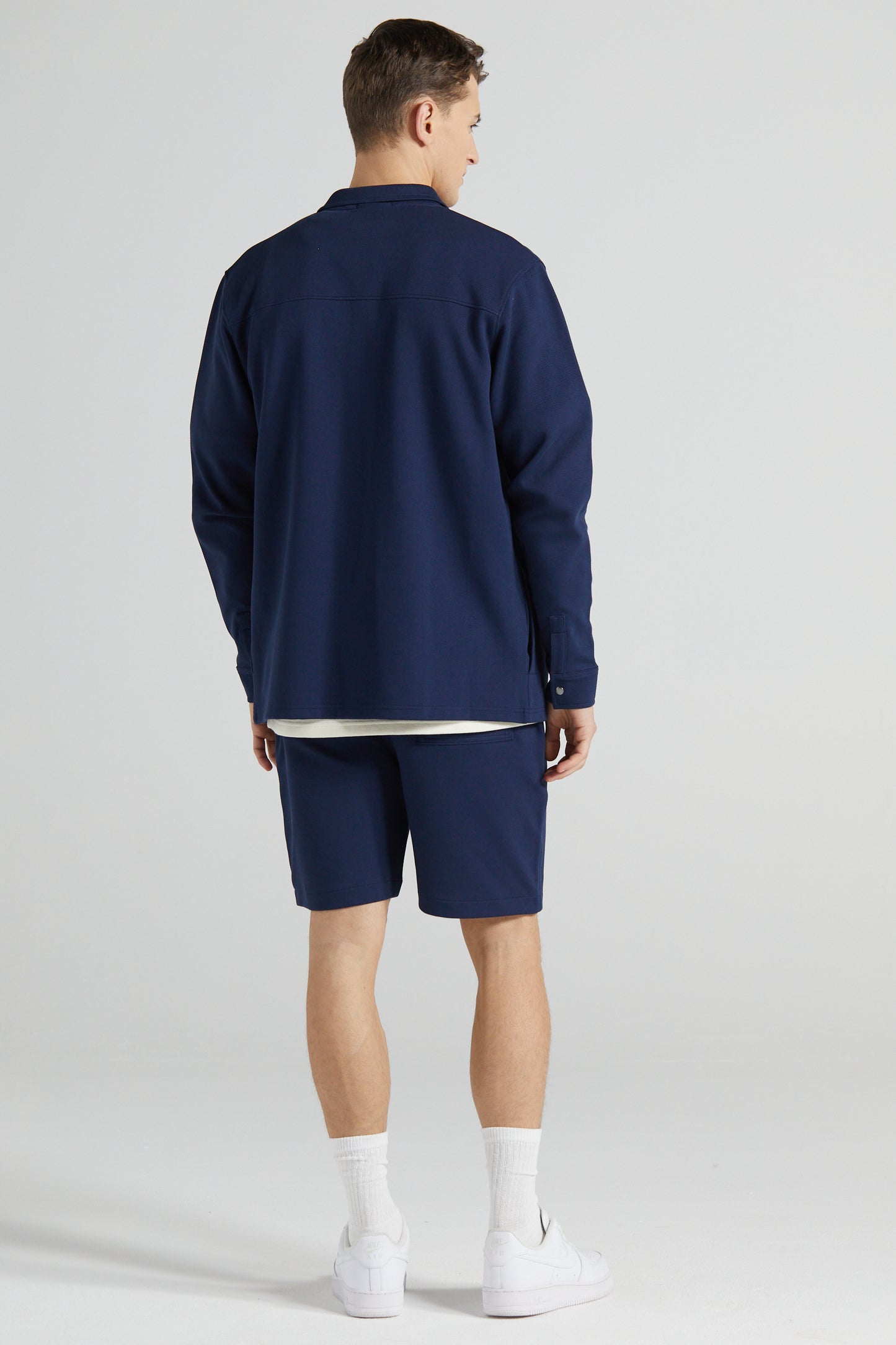 Jersey Twill Shacket - Midnight Blue