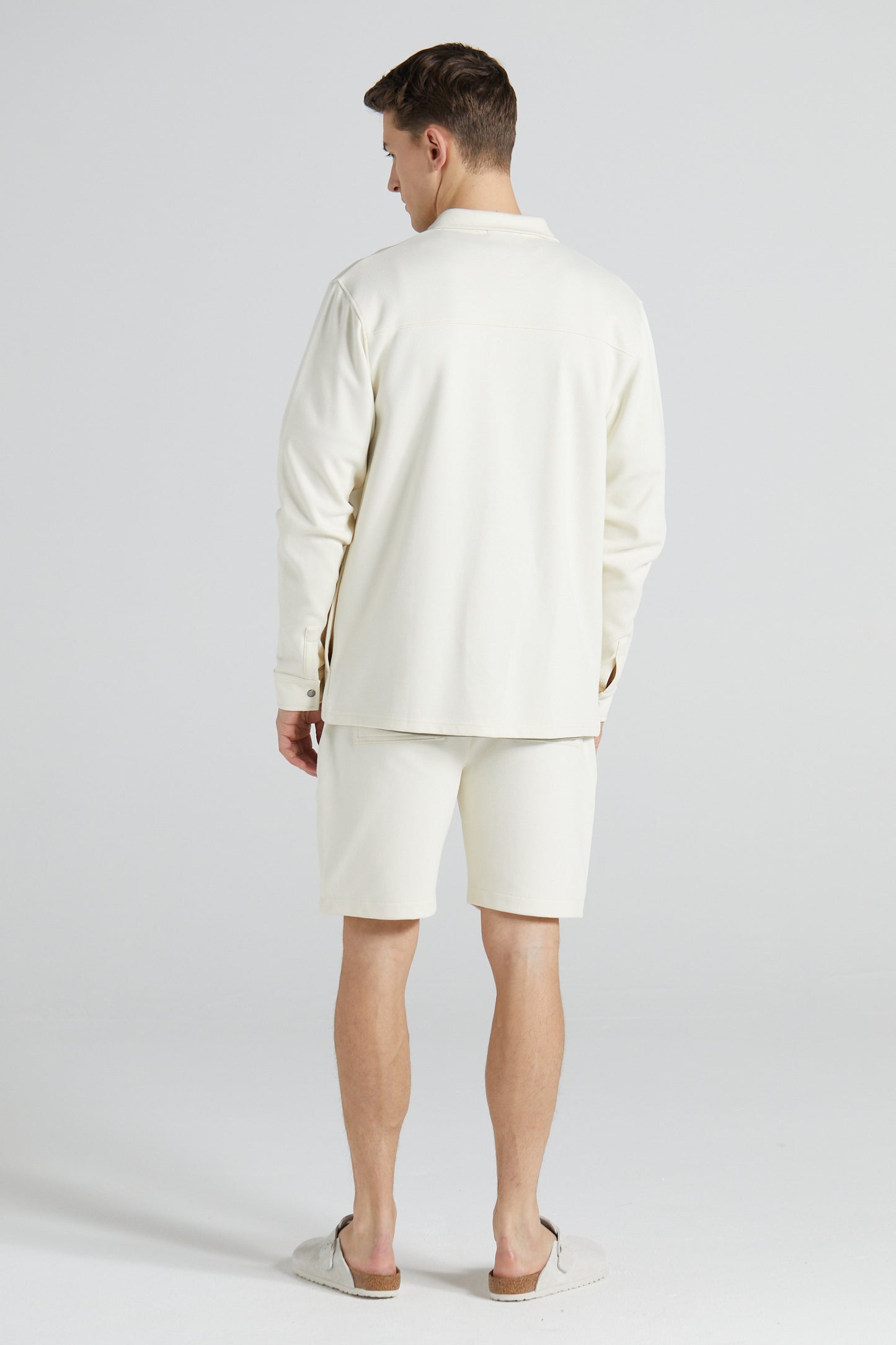 Jersey Twill Shacket - Off White