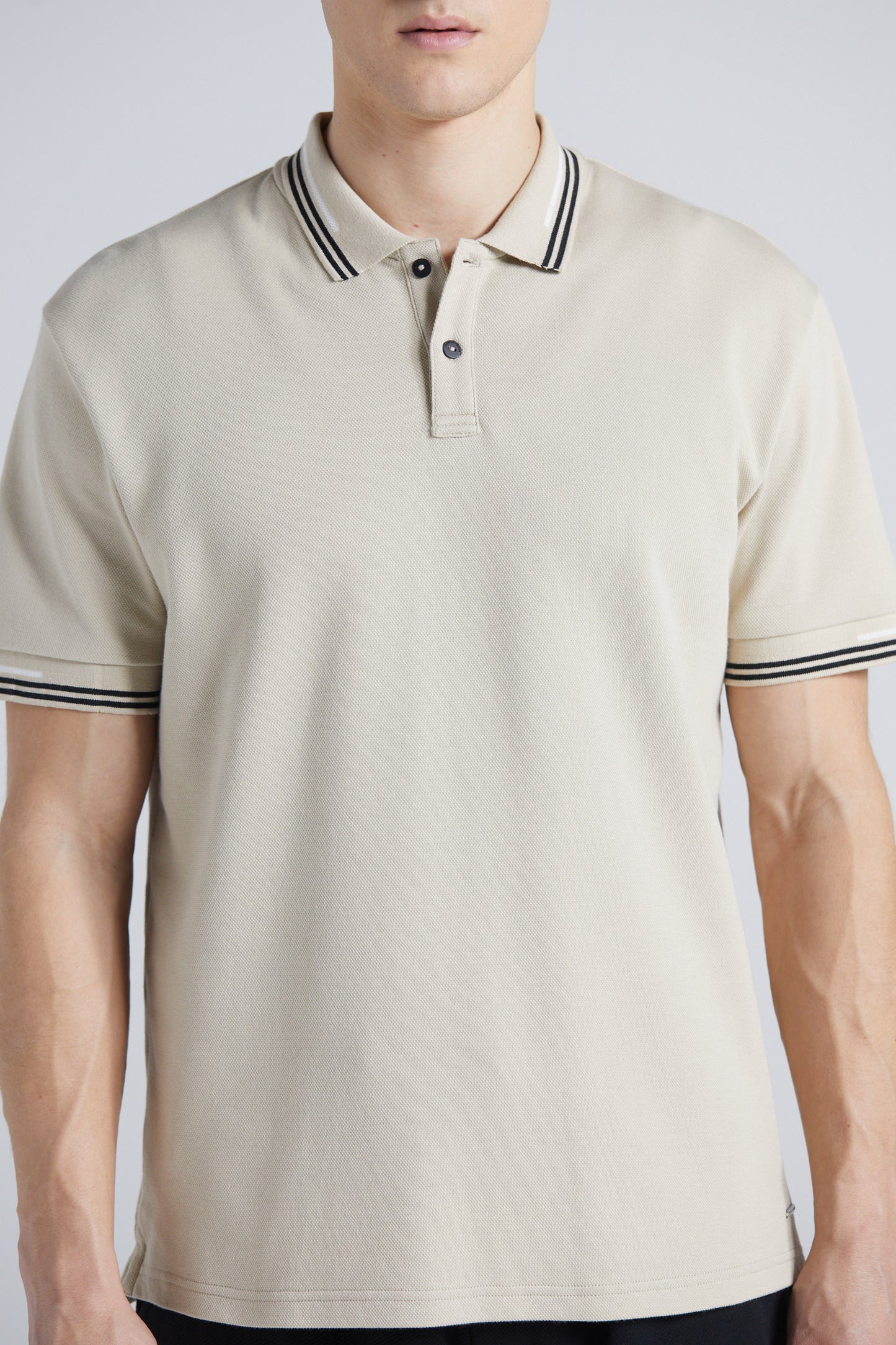Essential Pique Polo Shirt - Sand Stone