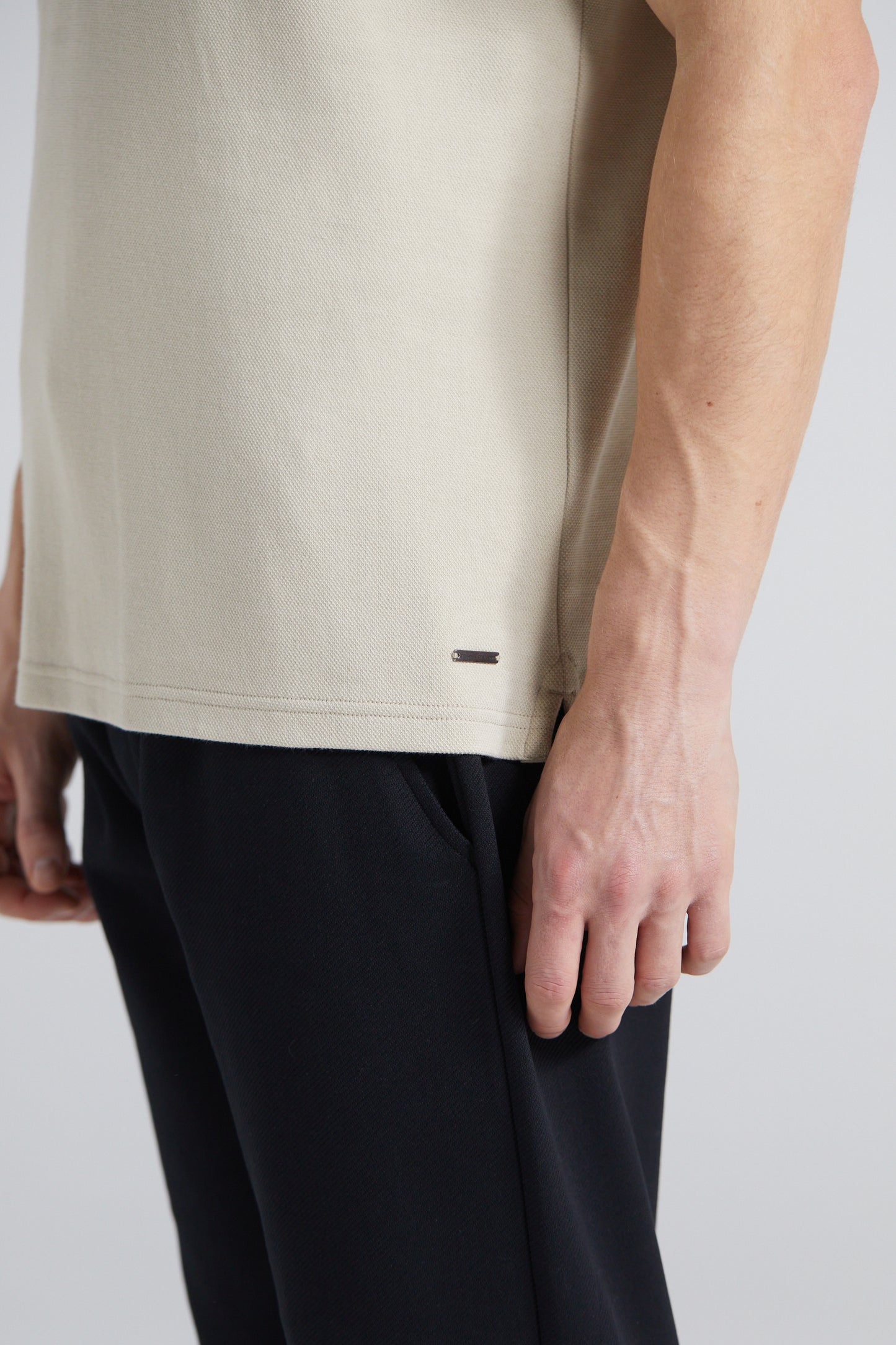 Essential Pique Polo Shirt - Sand Stone