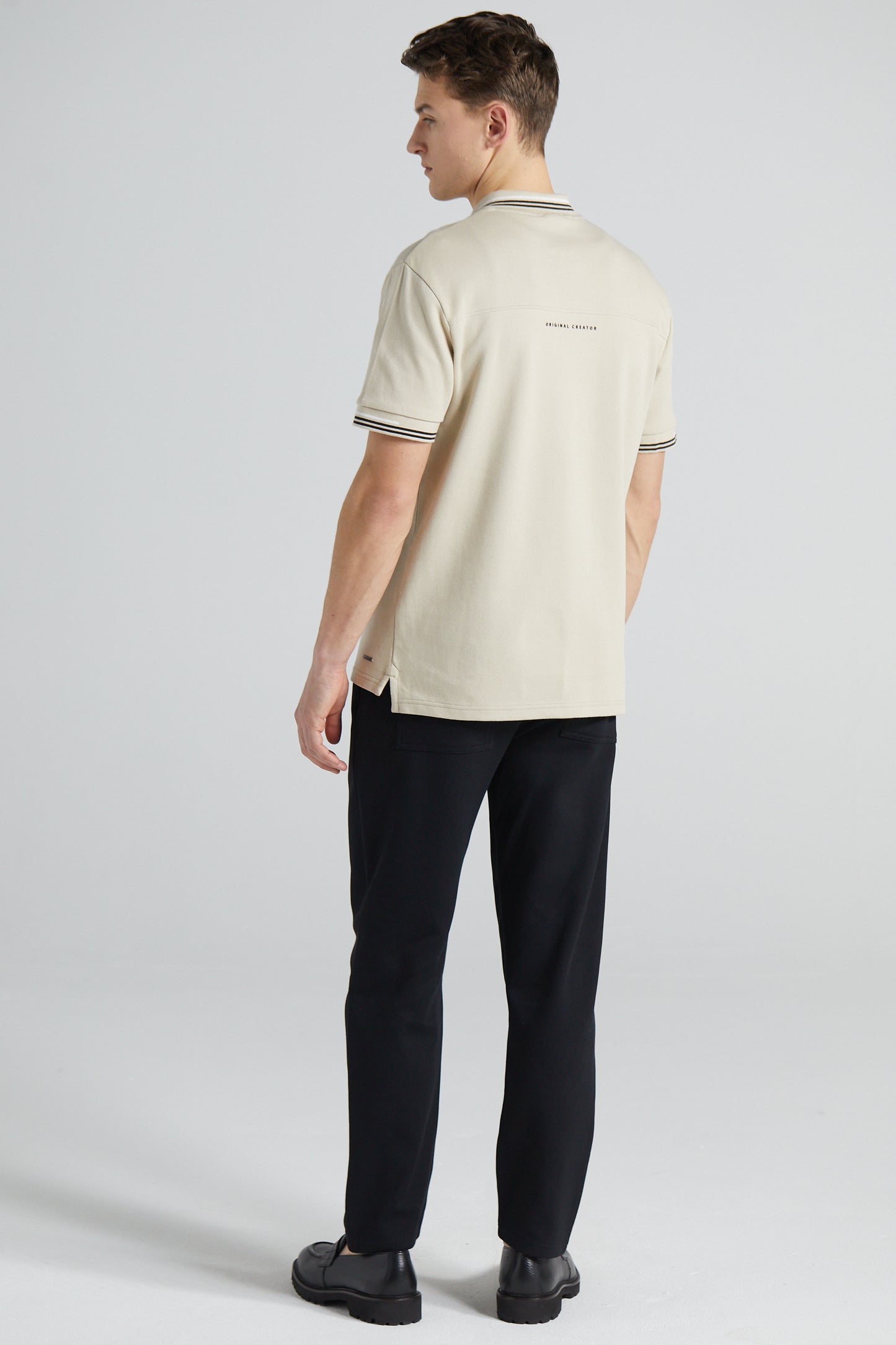Essential Pique Polo Shirt - Sand Stone