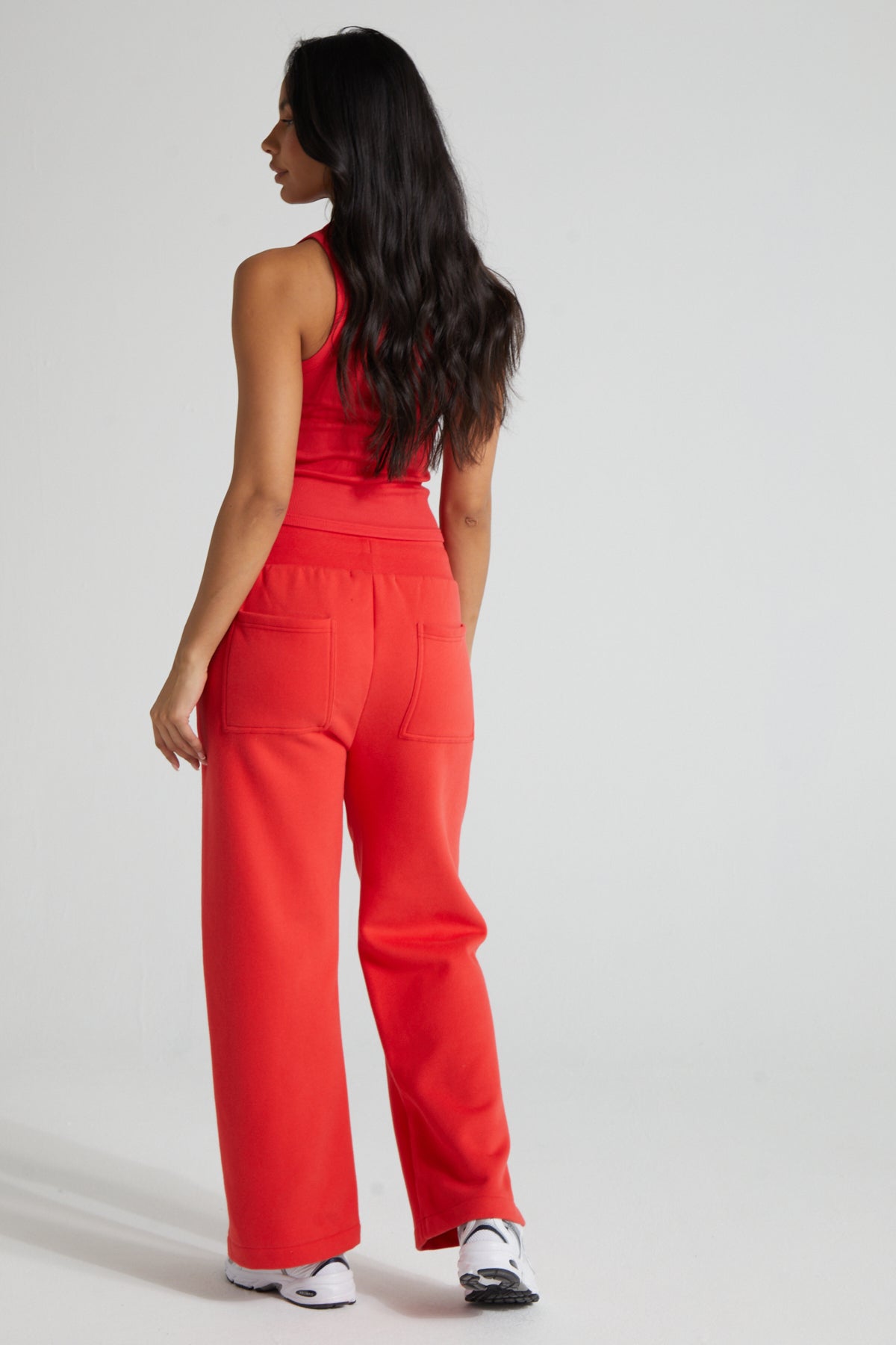 Wide Leg Jogger -Poppy Red