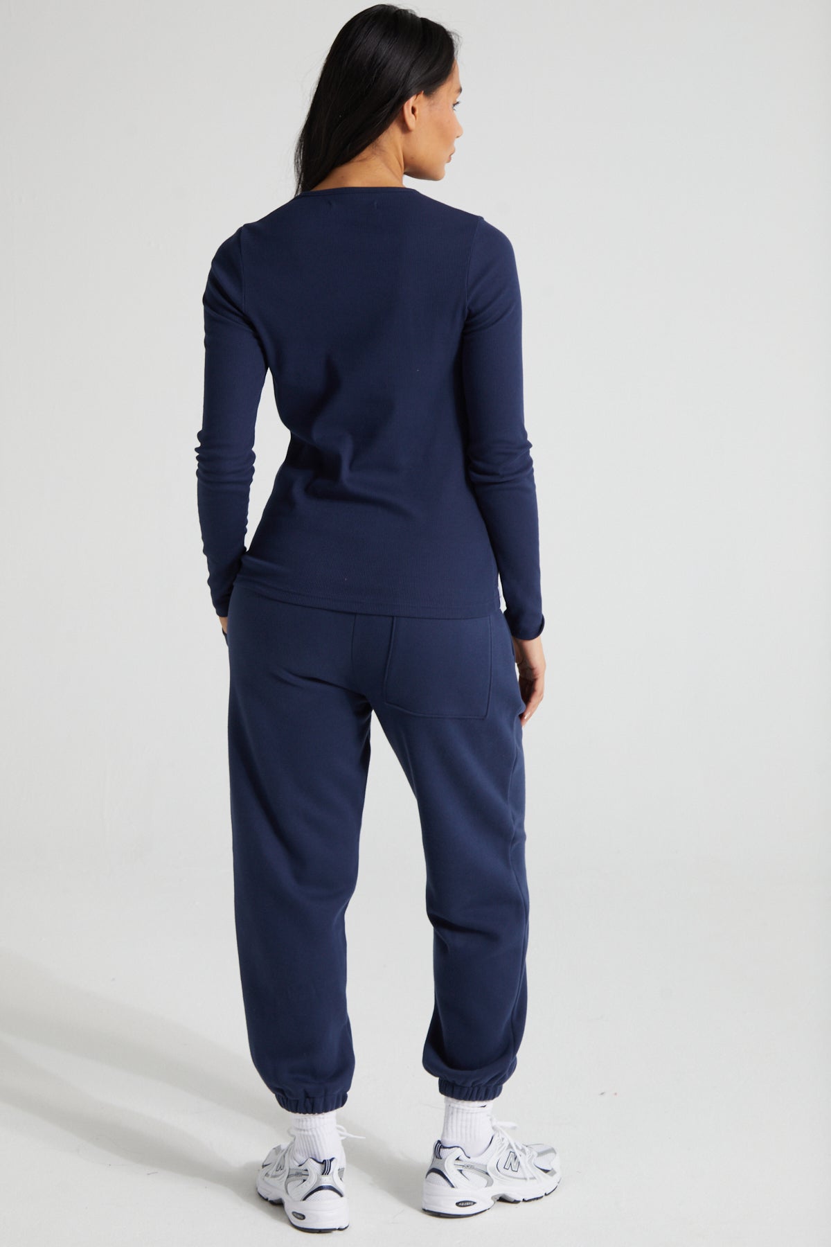 Long Sleeve Slim Fit Top - Midnight Blue