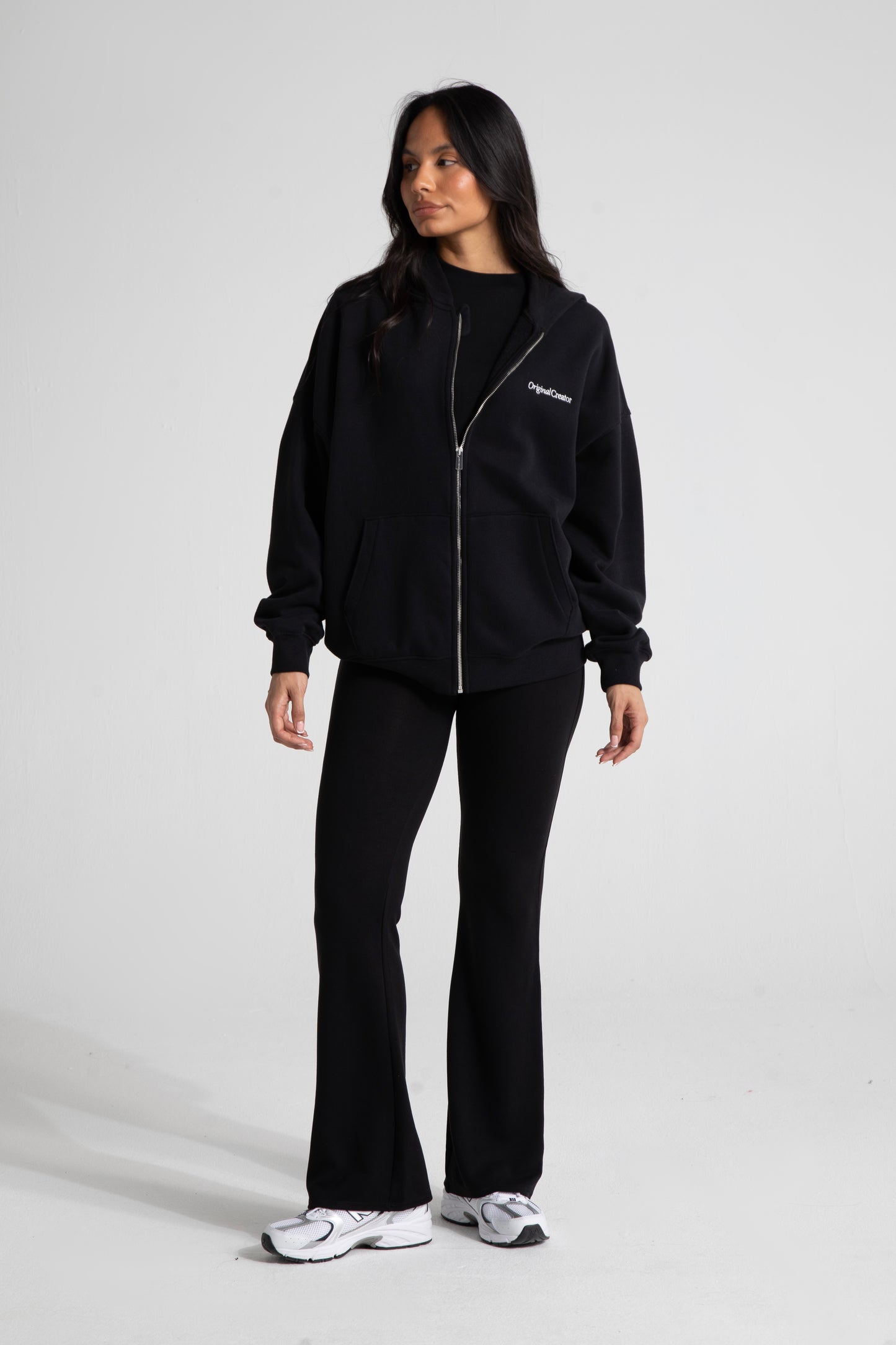 Comfort Zip Hoodie-Jet Black