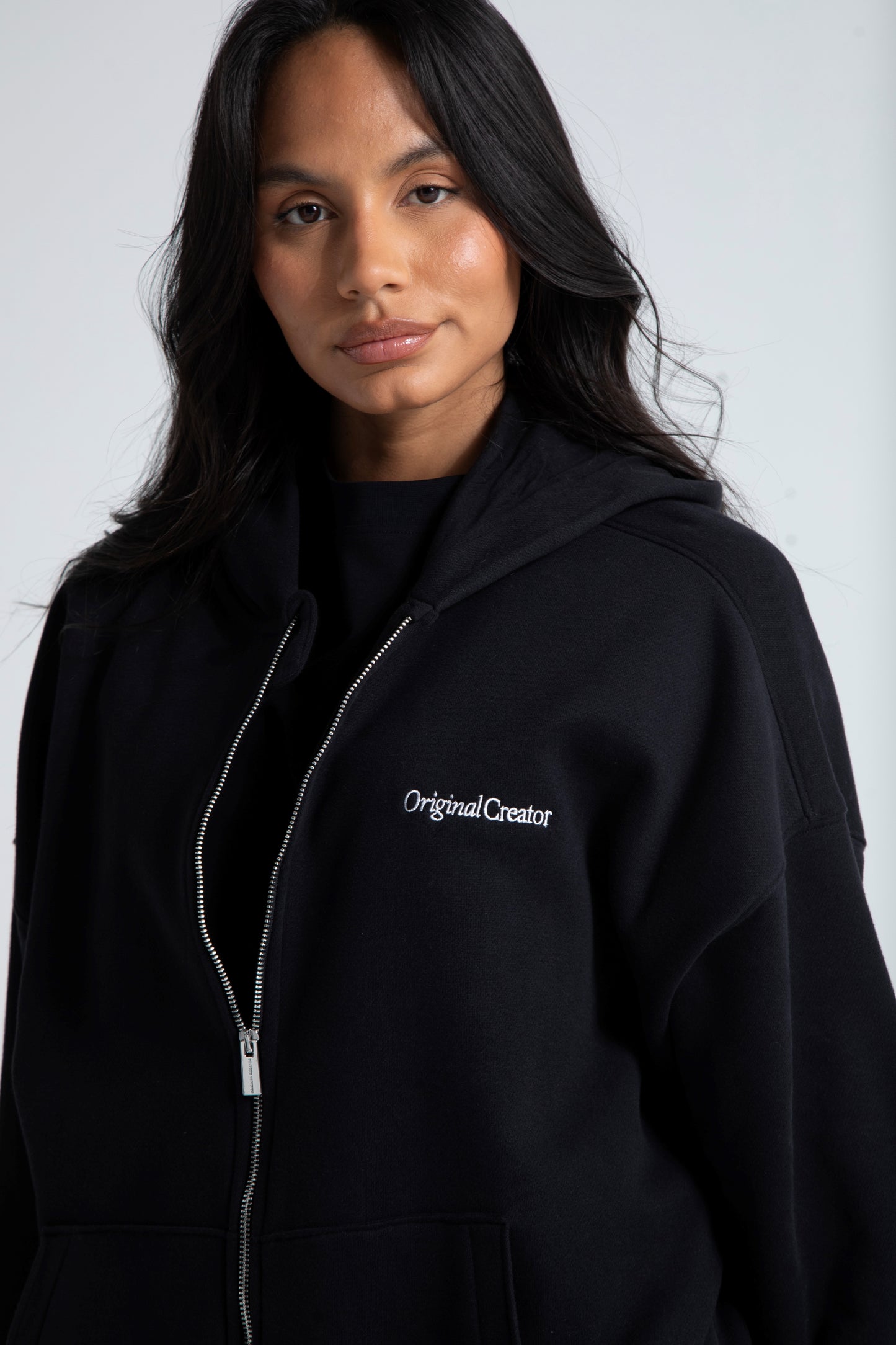 Comfort Zip Hoodie-Jet Black