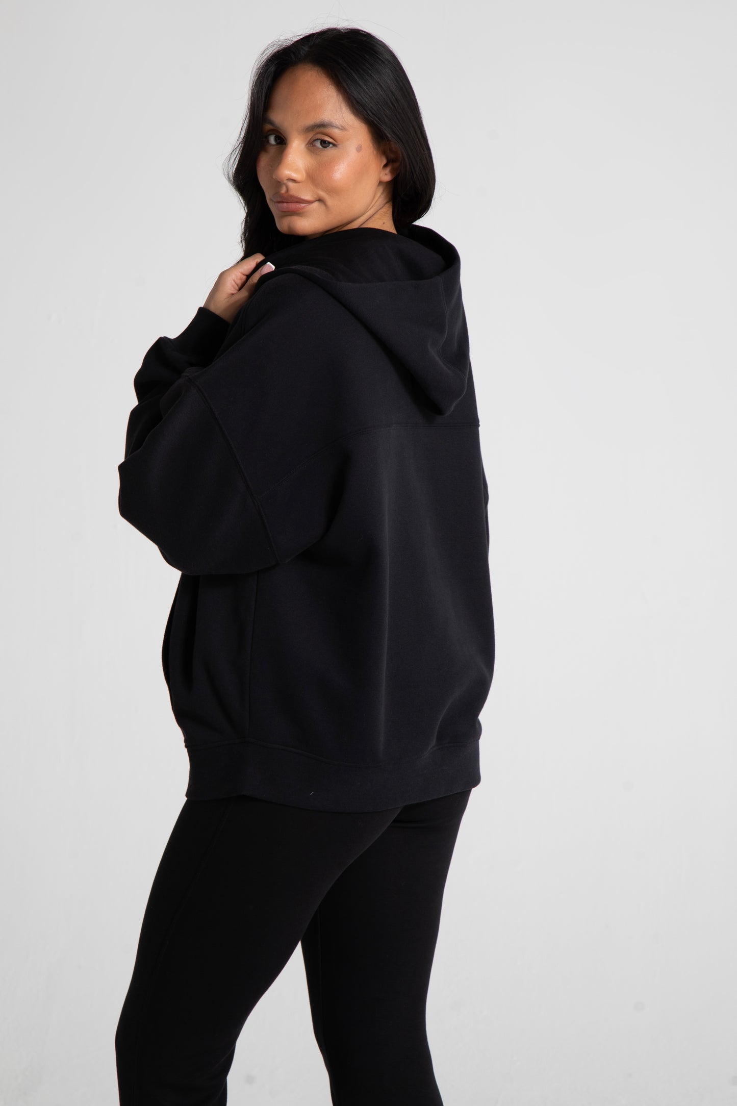 Comfort Zip Hoodie-Jet Black