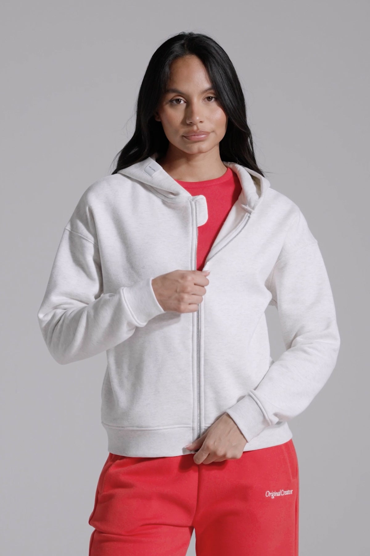 Classic Hoodie - White Marl