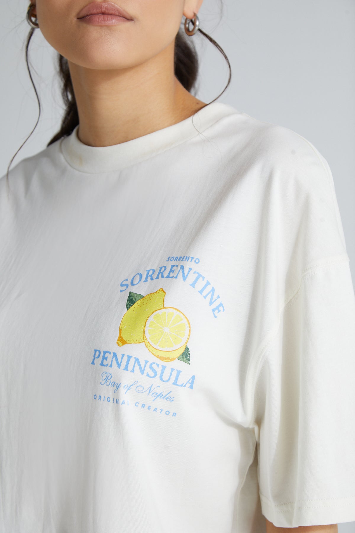 Sorrento Lemon T-Shirt - Paper White