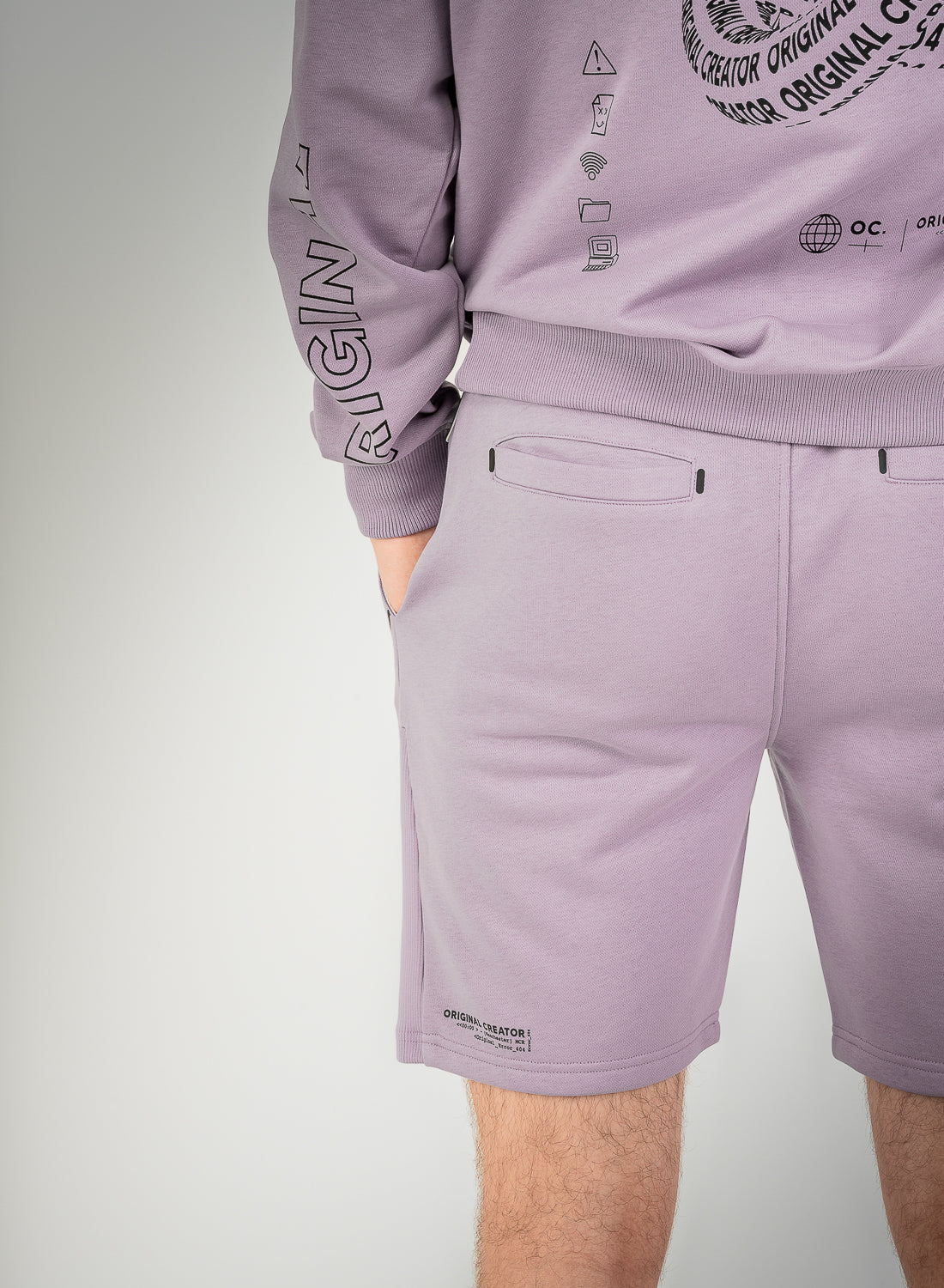 Error_404 Shorts - Faded Lilac