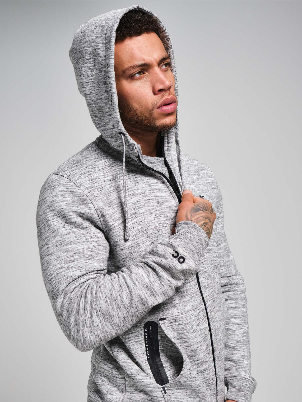 Zip Hoodie - Grey