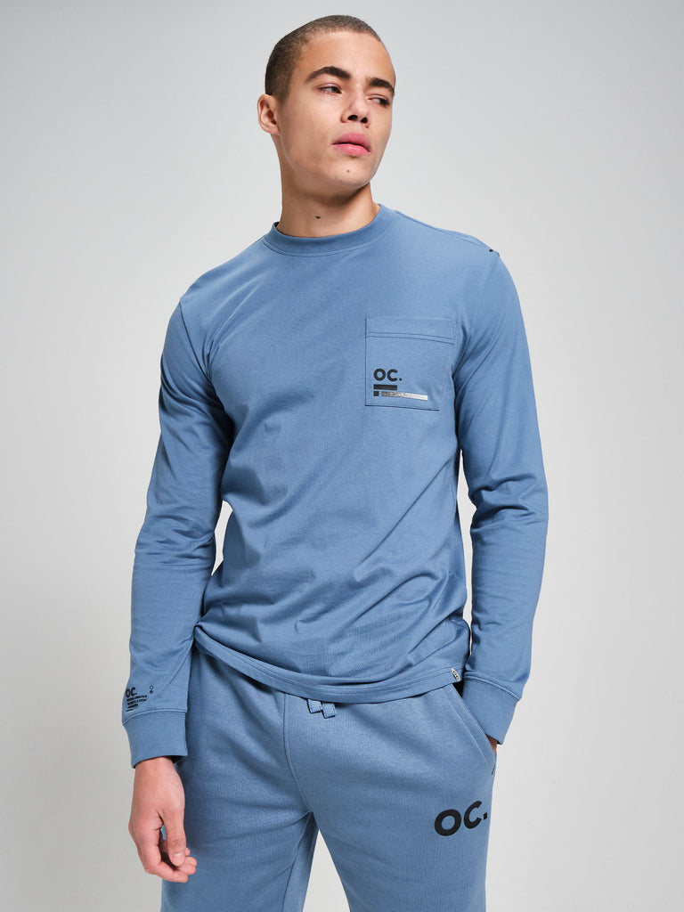 OC. Long Sleeve T-Shirt - Cerulean Blue