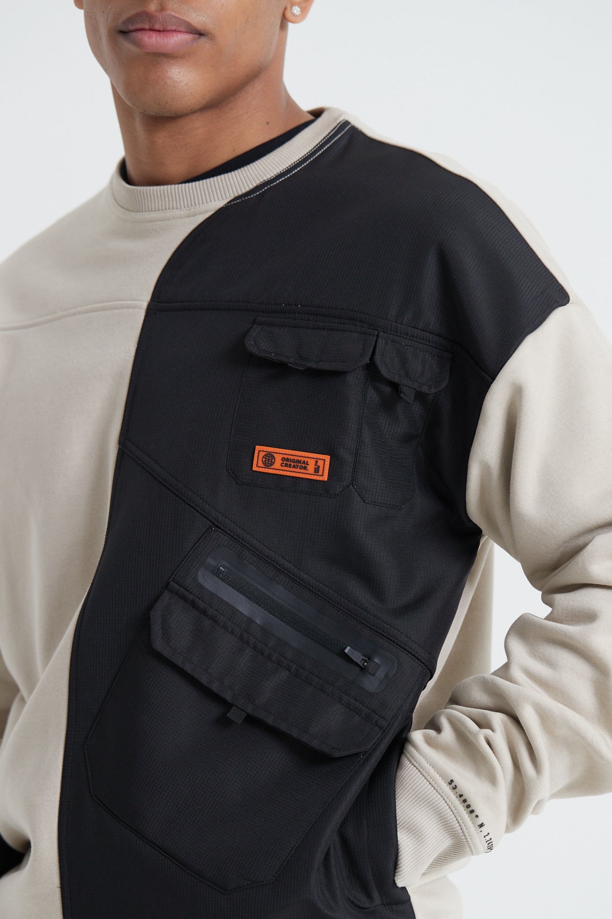 Cargo Sweatshirt - Sand Stone