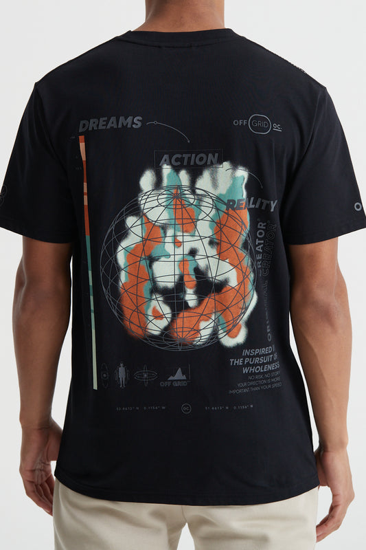 Action To Reality T-shirt - Jet Black