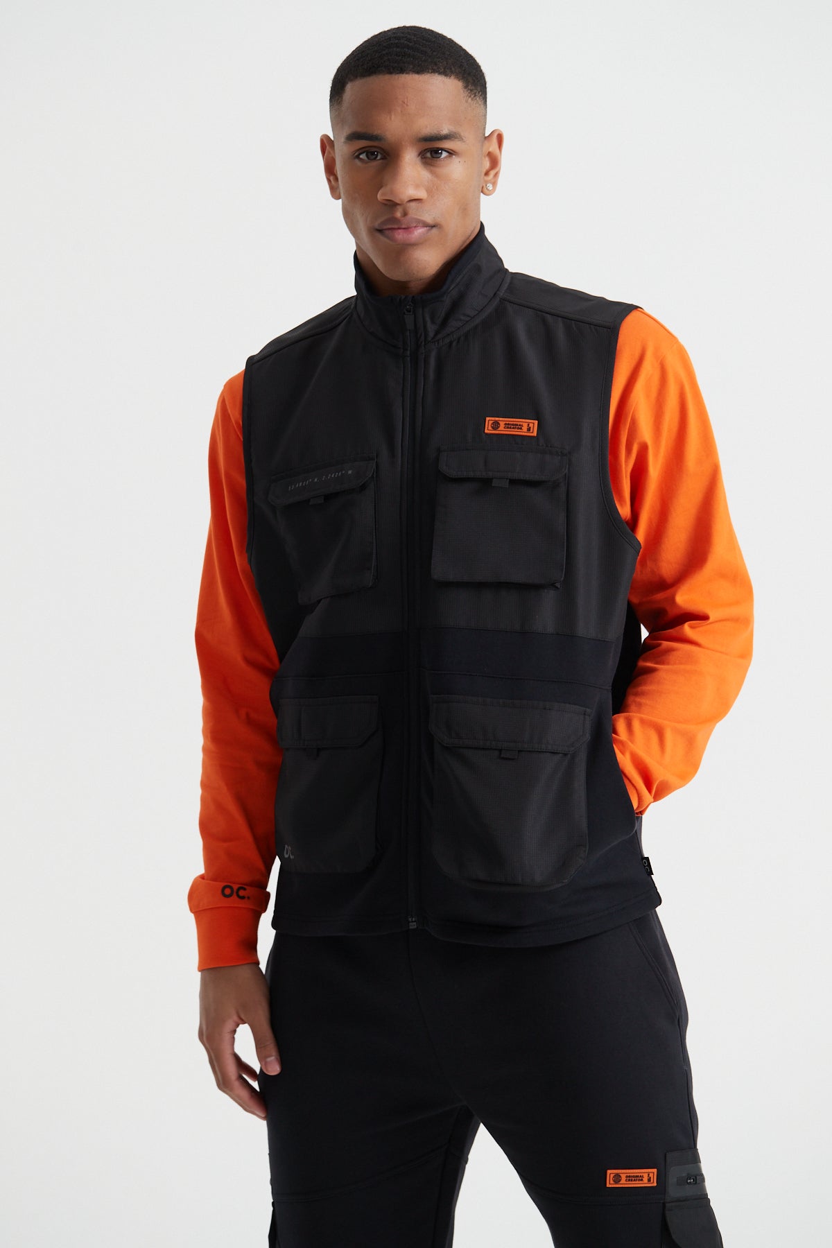 Cargo Gilet - Jet Black