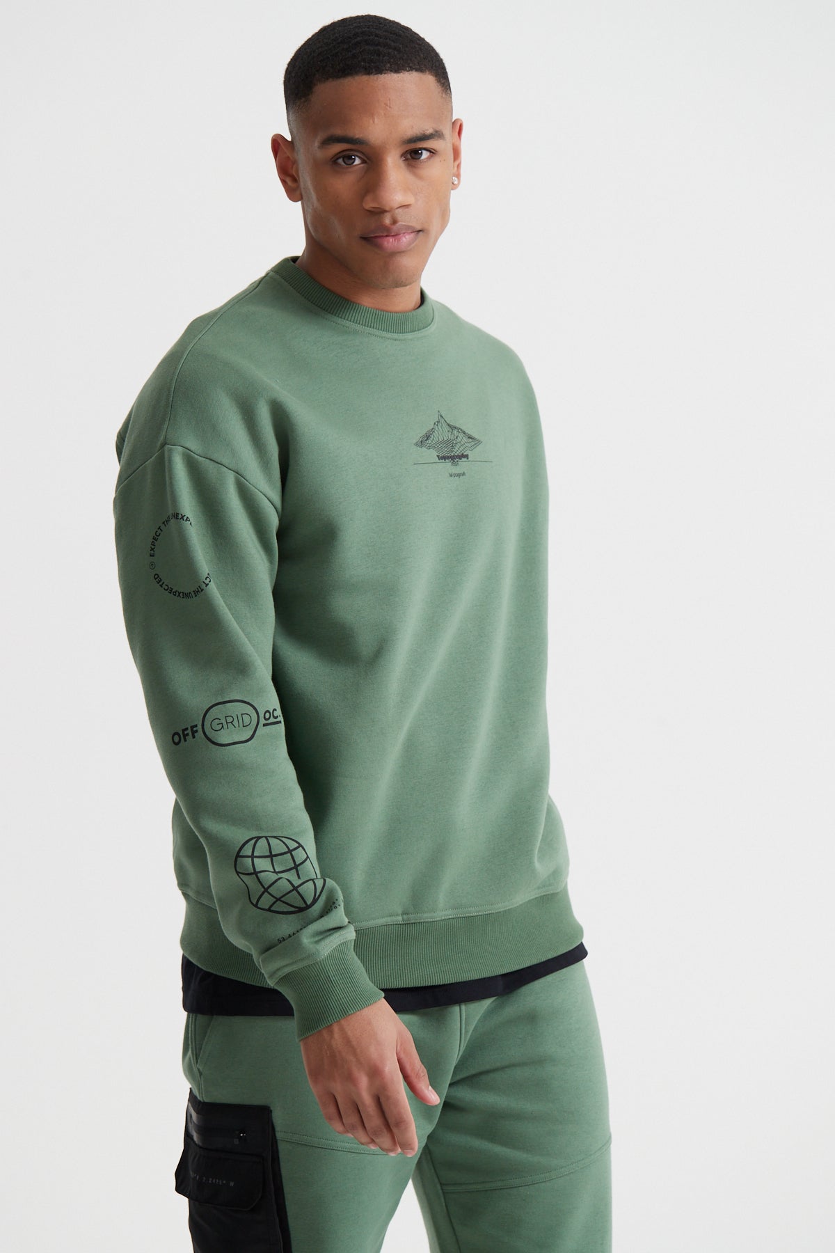 Topography Sweatshirt - Jungle Green