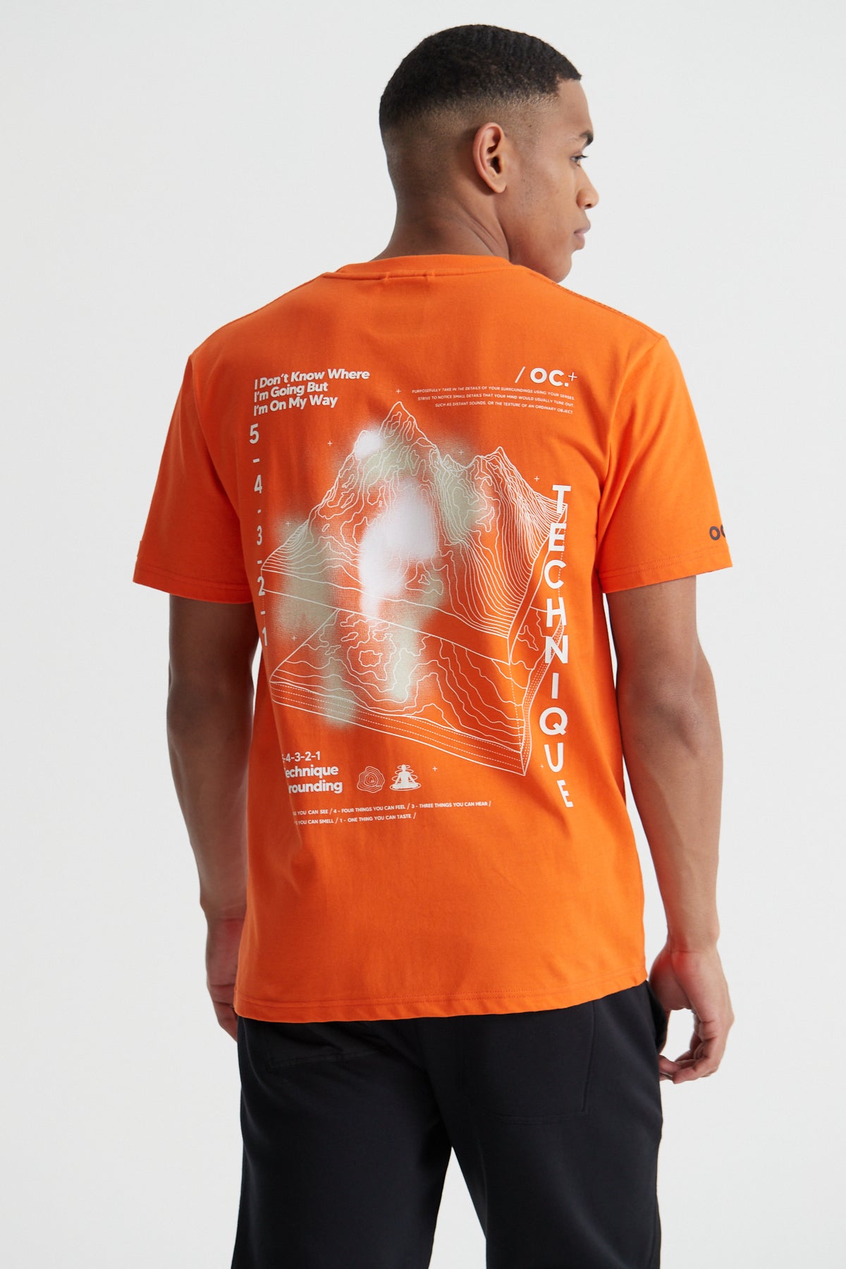 Topography T-shirt - Burnt Orange