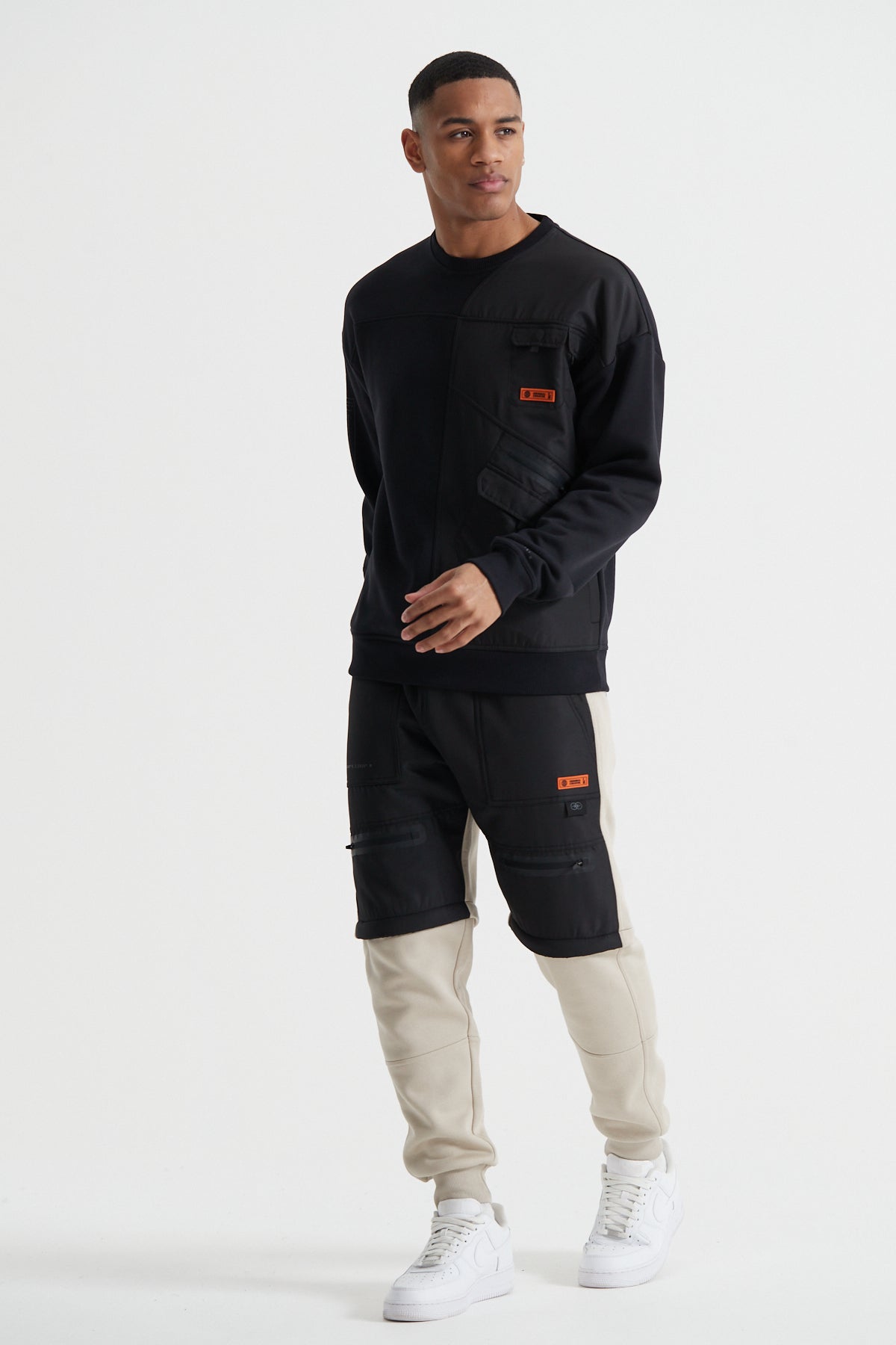 Cargo Sweatshirt - Jet Black