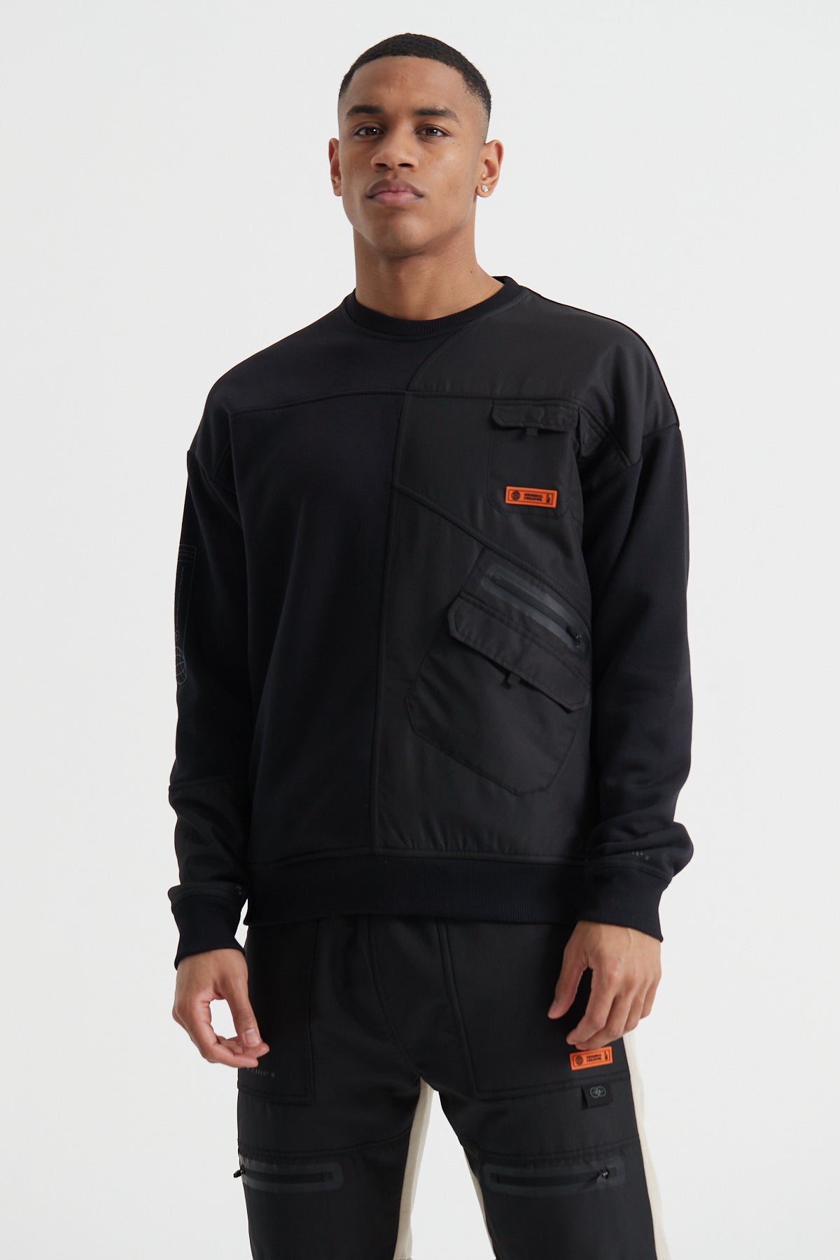 Cargo Sweatshirt - Jet Black