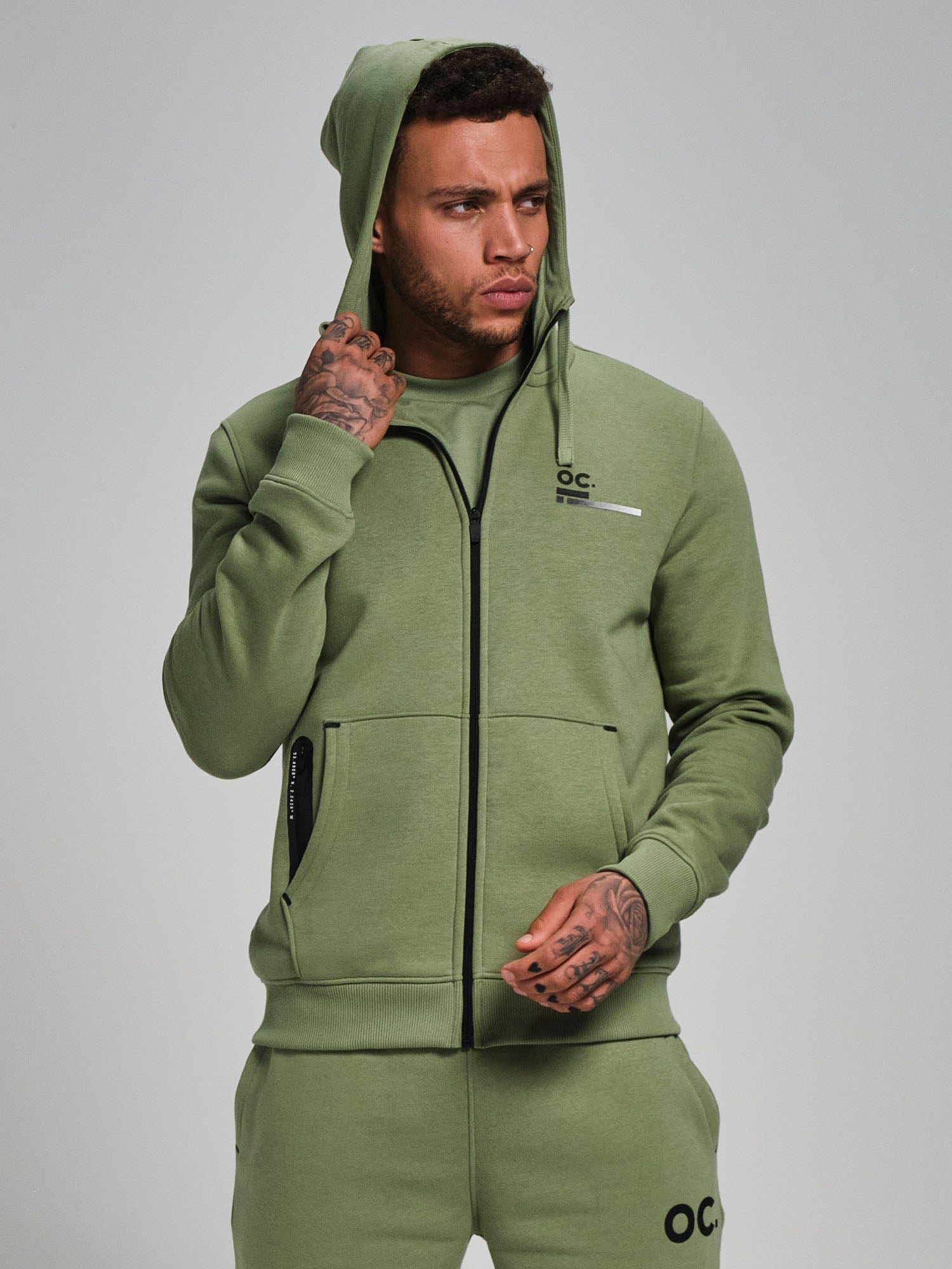 Zip Hoodie - Sage Green