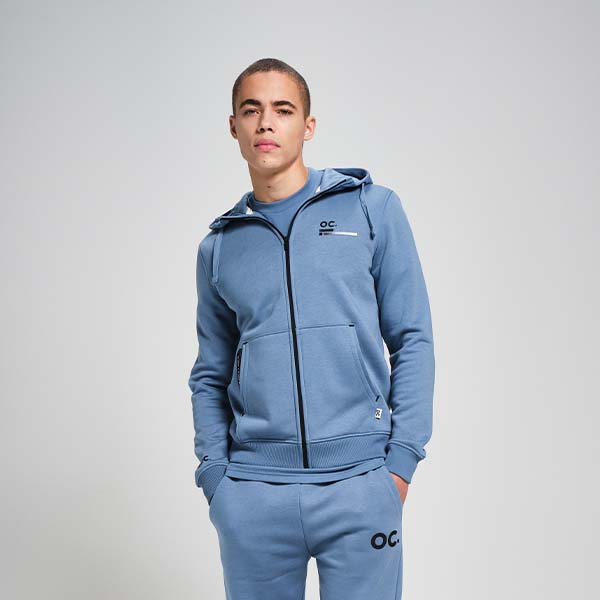 Zip Hoodie - Cerulean Blue