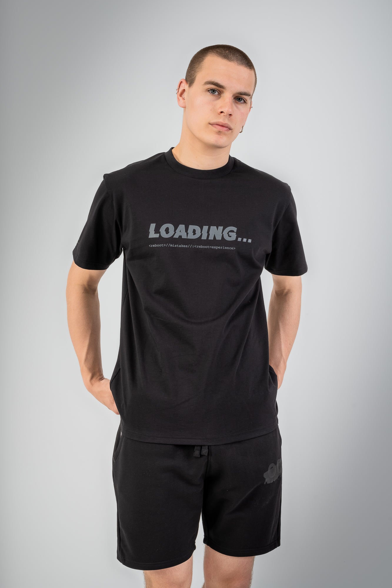Loading Glitch T-Shirt - Jet Black