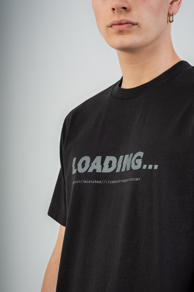 Loading Glitch T-Shirt - Jet Black