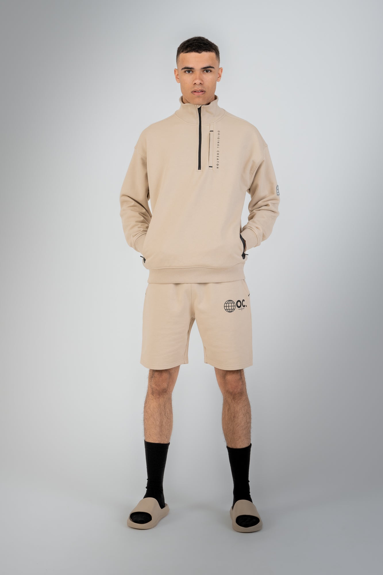 Error_404 Half-Zip - Sand Stone