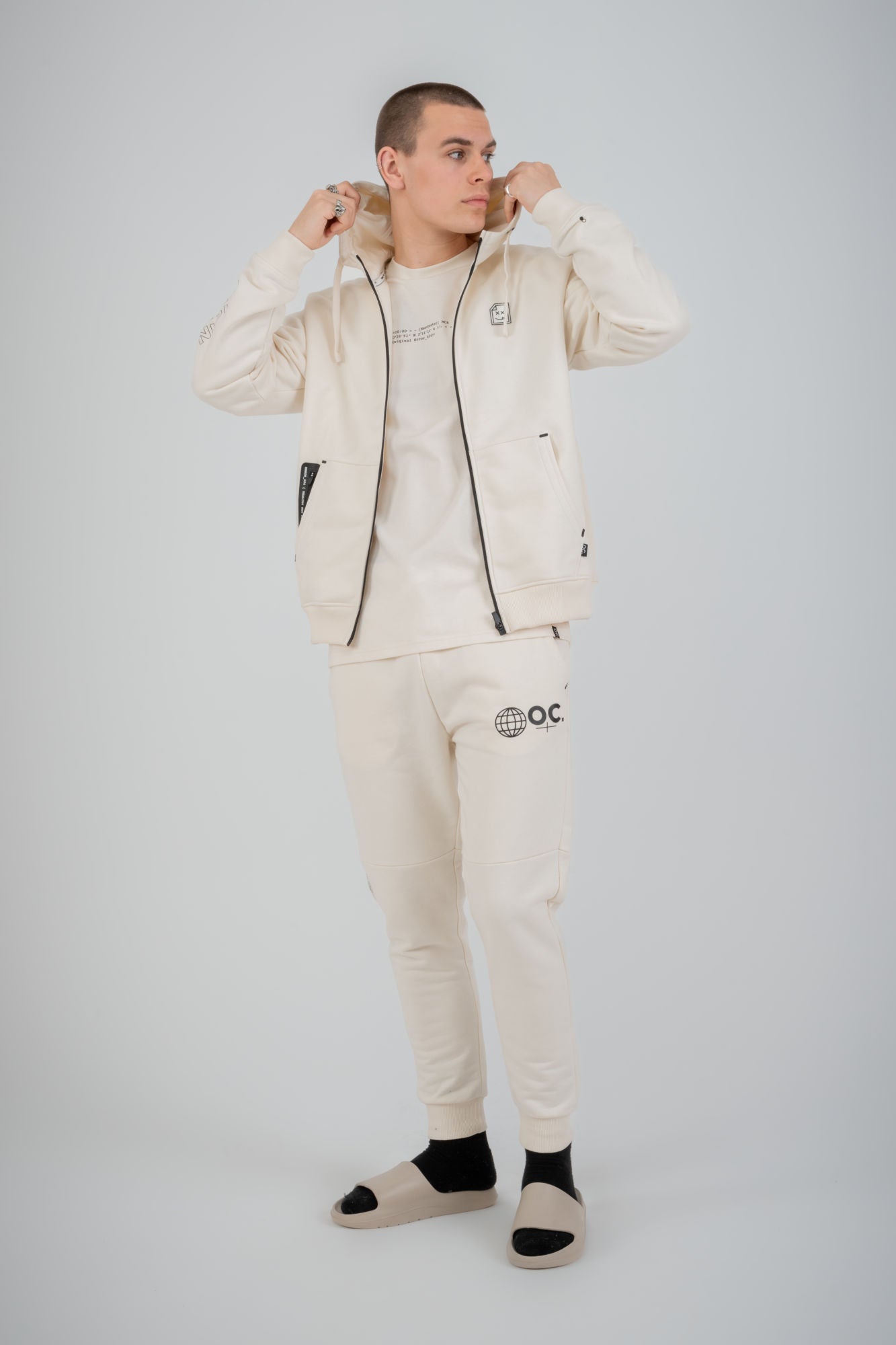 Error_404 Zip Hoodie - Off White