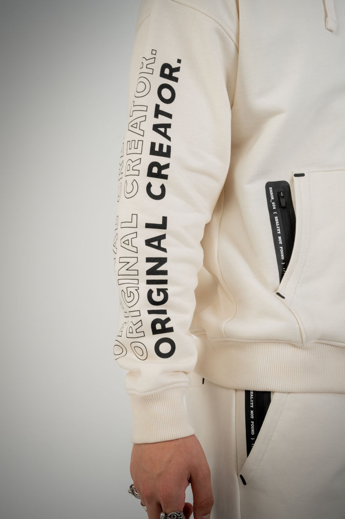 Error_404 Zip Hoodie - Off White