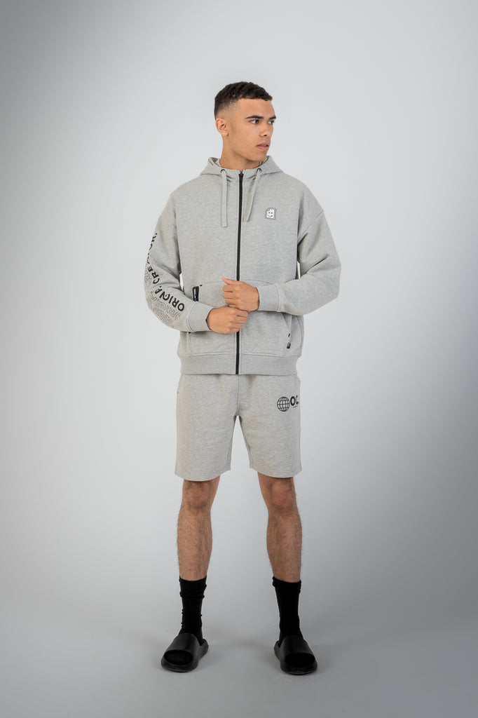 Error_404 Zip Hoodie - Granite Grey