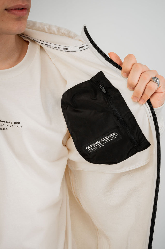 Error_404 Zip Hoodie - Off White