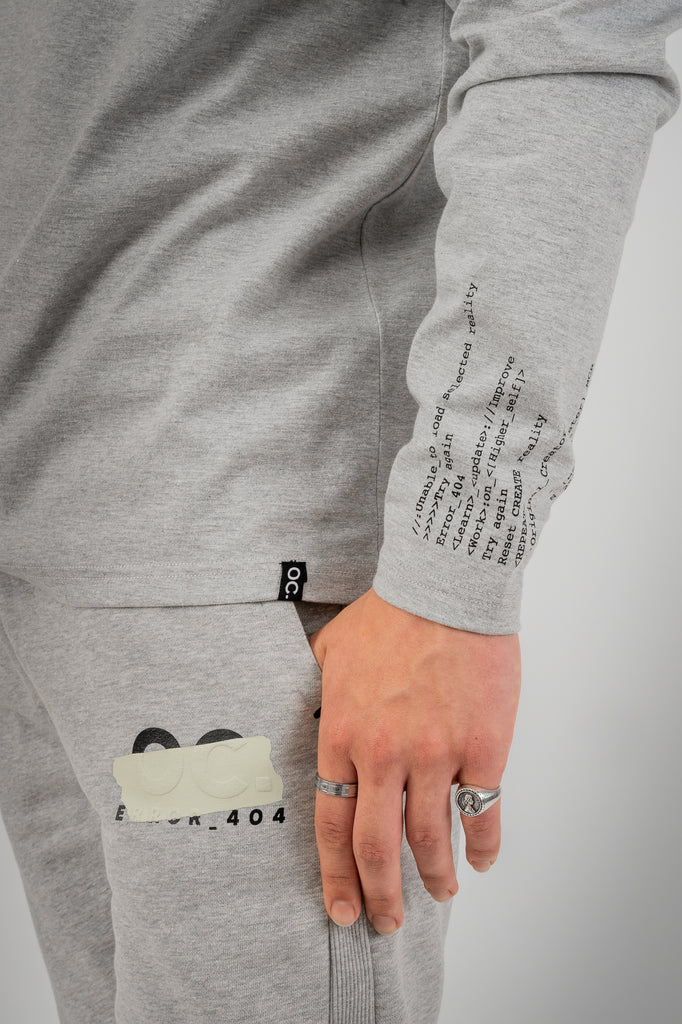 OC. Layered Sleeve T-Shirt - Granite Grey