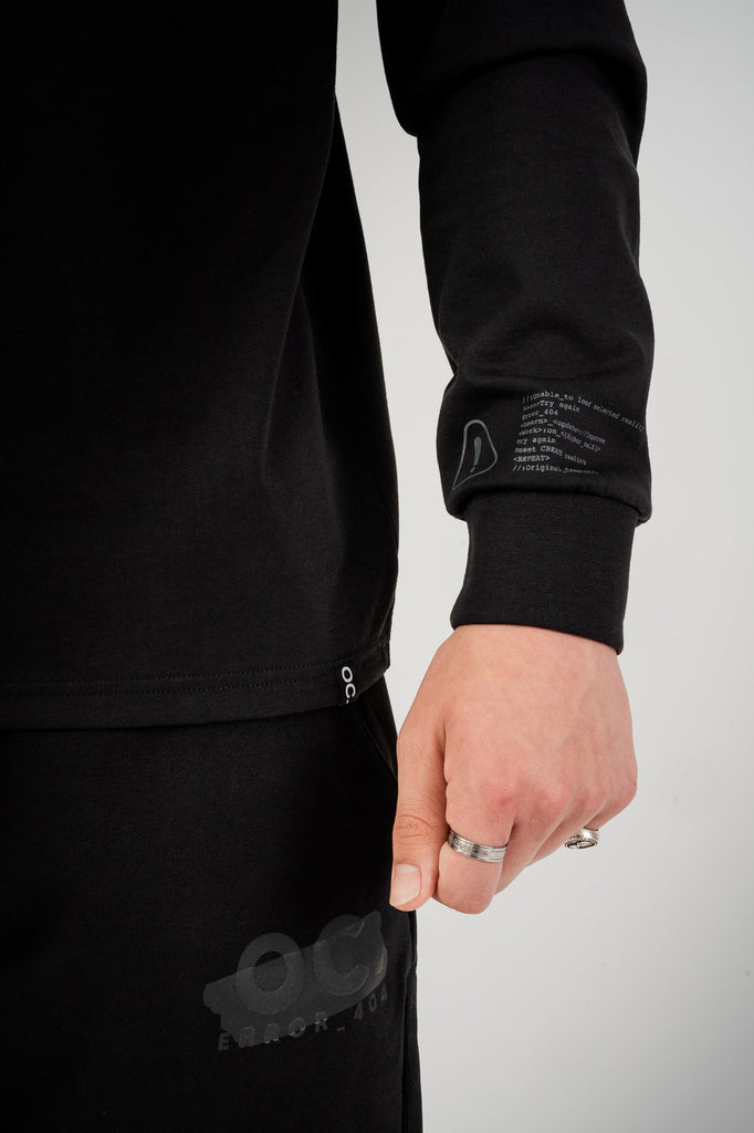 Smiley_404 Long Sleeve T-Shirt - Jet Black